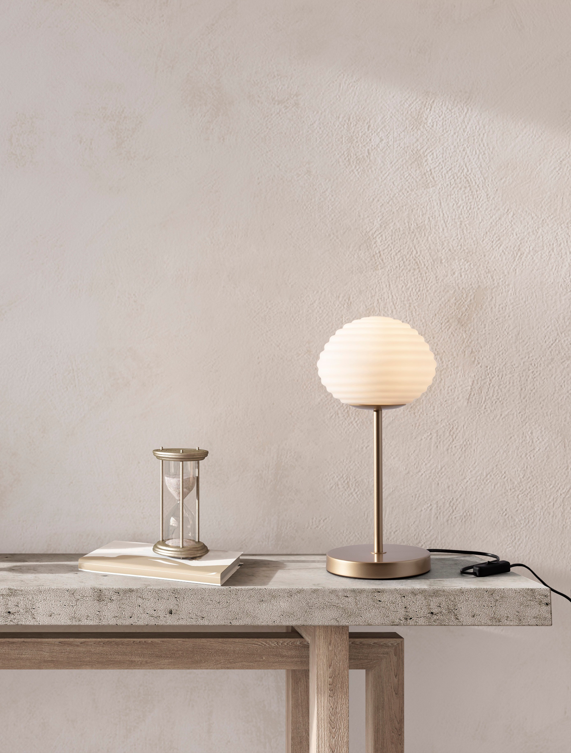 ALLEN | H 38 D 18 cm | 5 W | IP20 | Gold | Glass/Metal