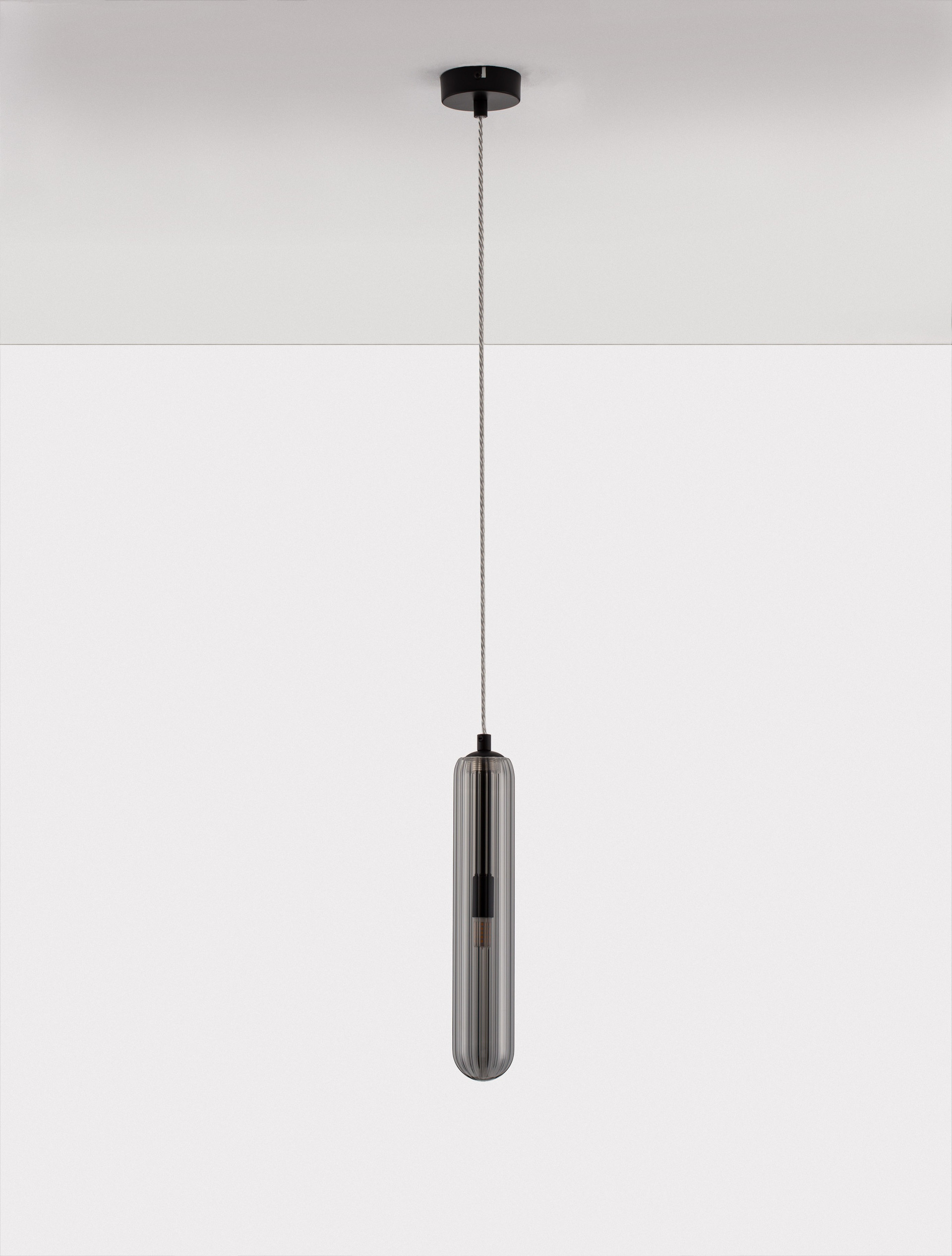 GUSTAVE | H 120 D 6 cm | 5 W | IP20 | Gray | Glass/Metal