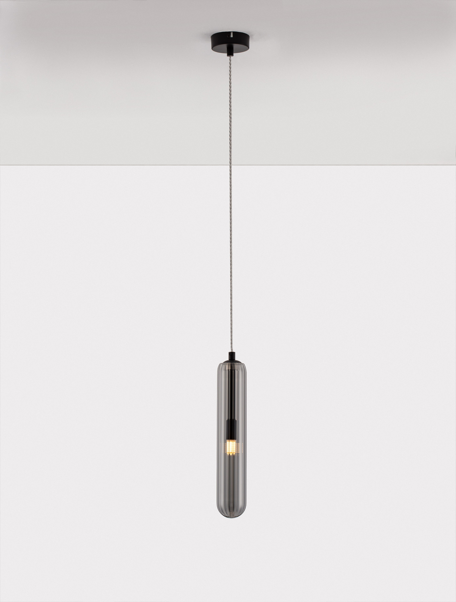 GUSTAVE | H 120 D 6 cm | 5 W | IP20 | Gray | Glass/Metal