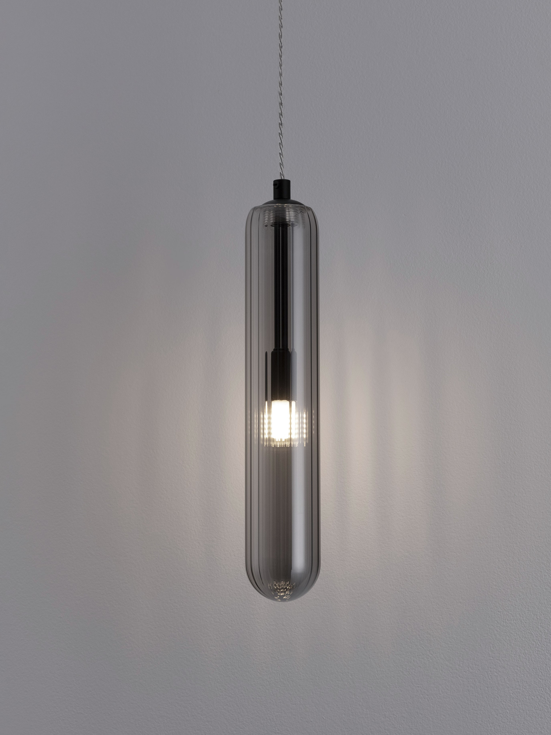 GUSTAVE | H 120 D 6 cm | 5 W | IP20 | Gray | Glass/Metal