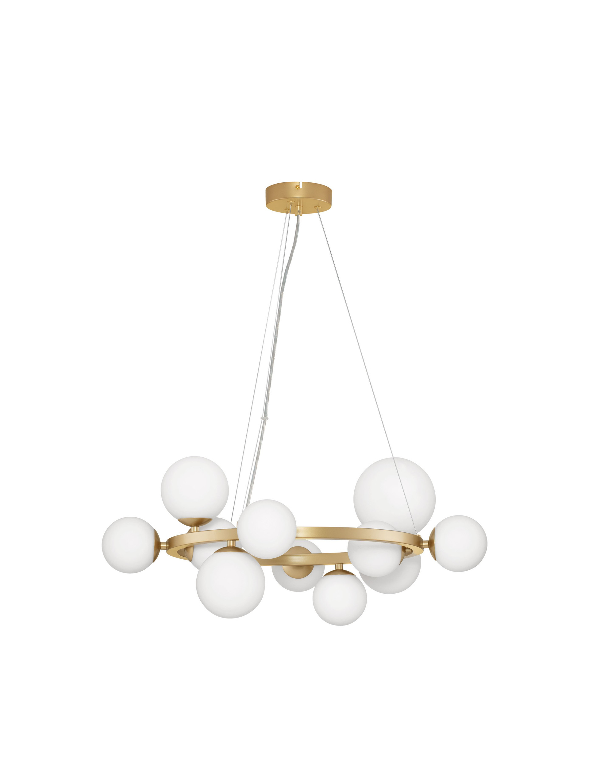 ODILLIA | H 120 D 65 cm | 55 W | IP20 | Bianco/Oro | Vetro/Metallo