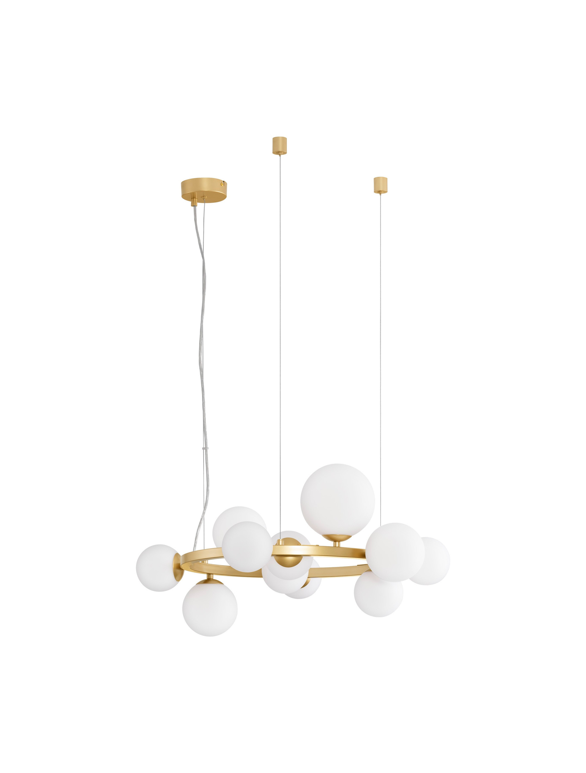 ODILLIA | H 120 D 65 cm | 55 W | IP20 | Bianco/Oro | Vetro/Metallo