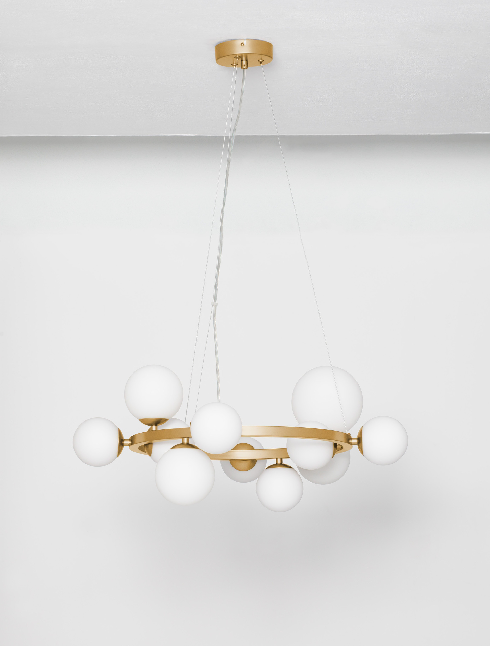 ODILLIA | H 120 D 65 cm | 55 W | IP20 | Bianco/Oro | Vetro/Metallo