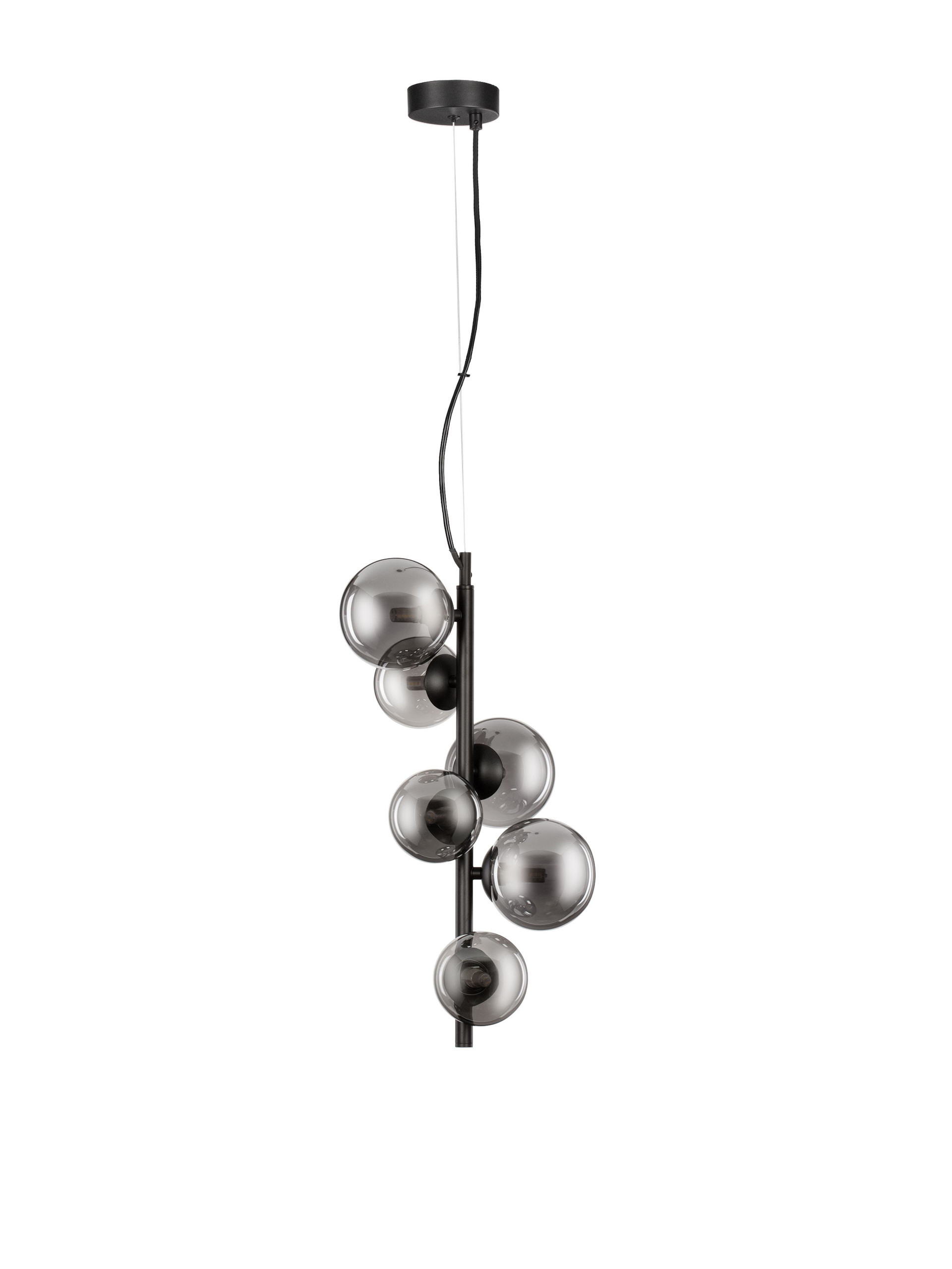 ODILLIA | L 28 W 23 H 120 cm | 30 W | IP20 | Schwarz/Smokey | Glas/Metall