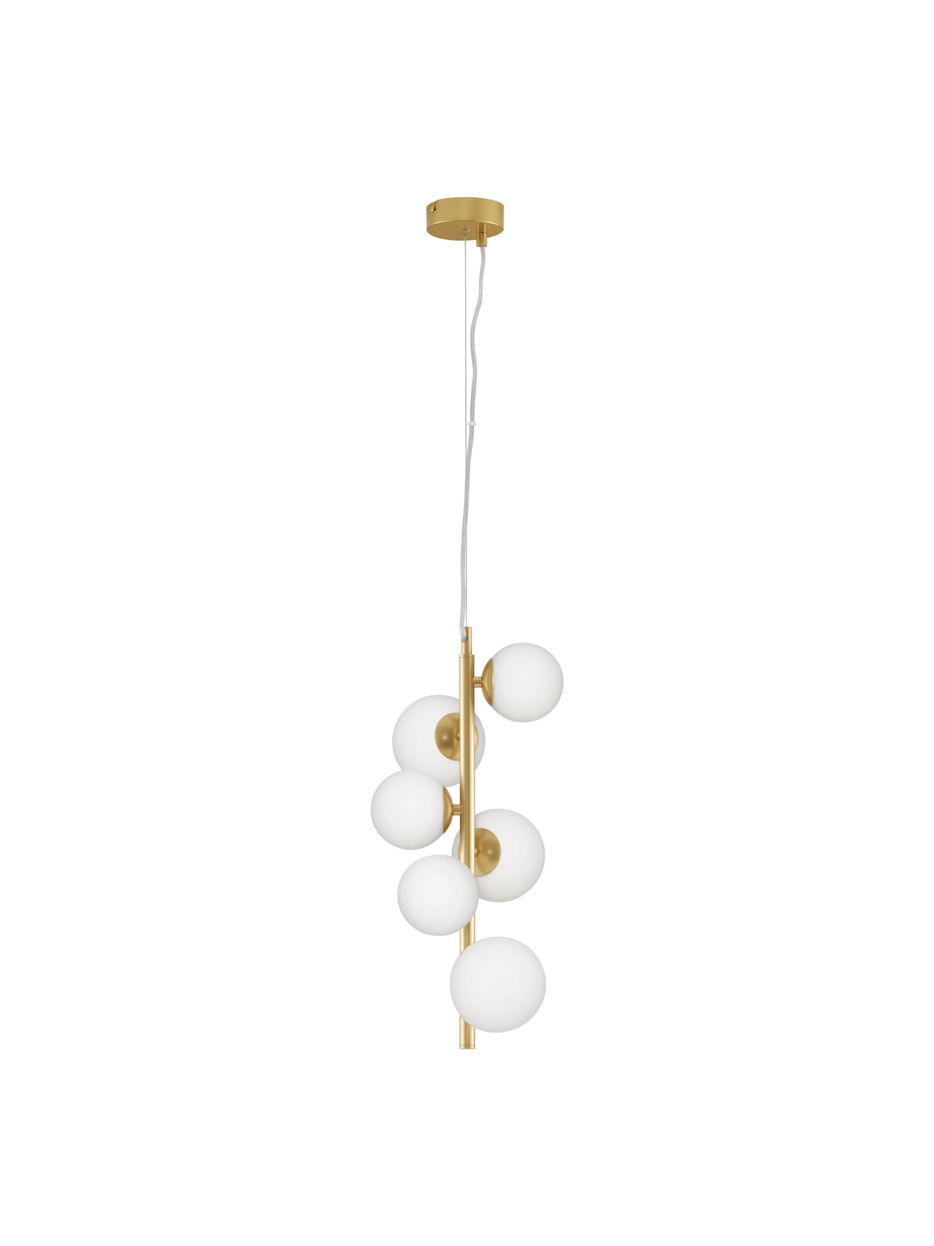 ODILLIA | L 28 W 23 H 120 cm | 30 W | IP20 | Weiß/Gold | Glas/Metall