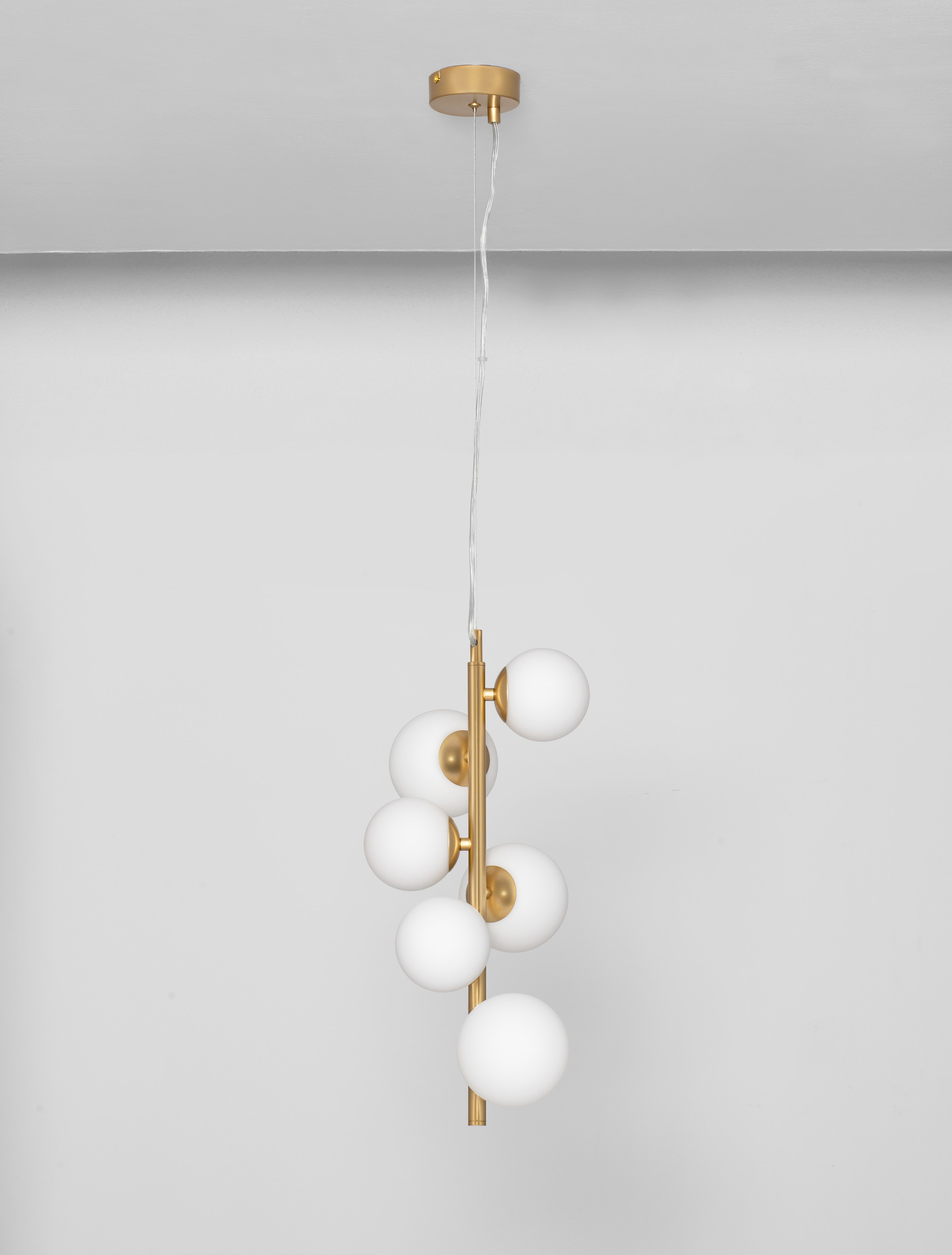 ODILLIA | L 28 W 23 H 120 cm | 30 W | IP20 | Weiß/Gold | Glas/Metall