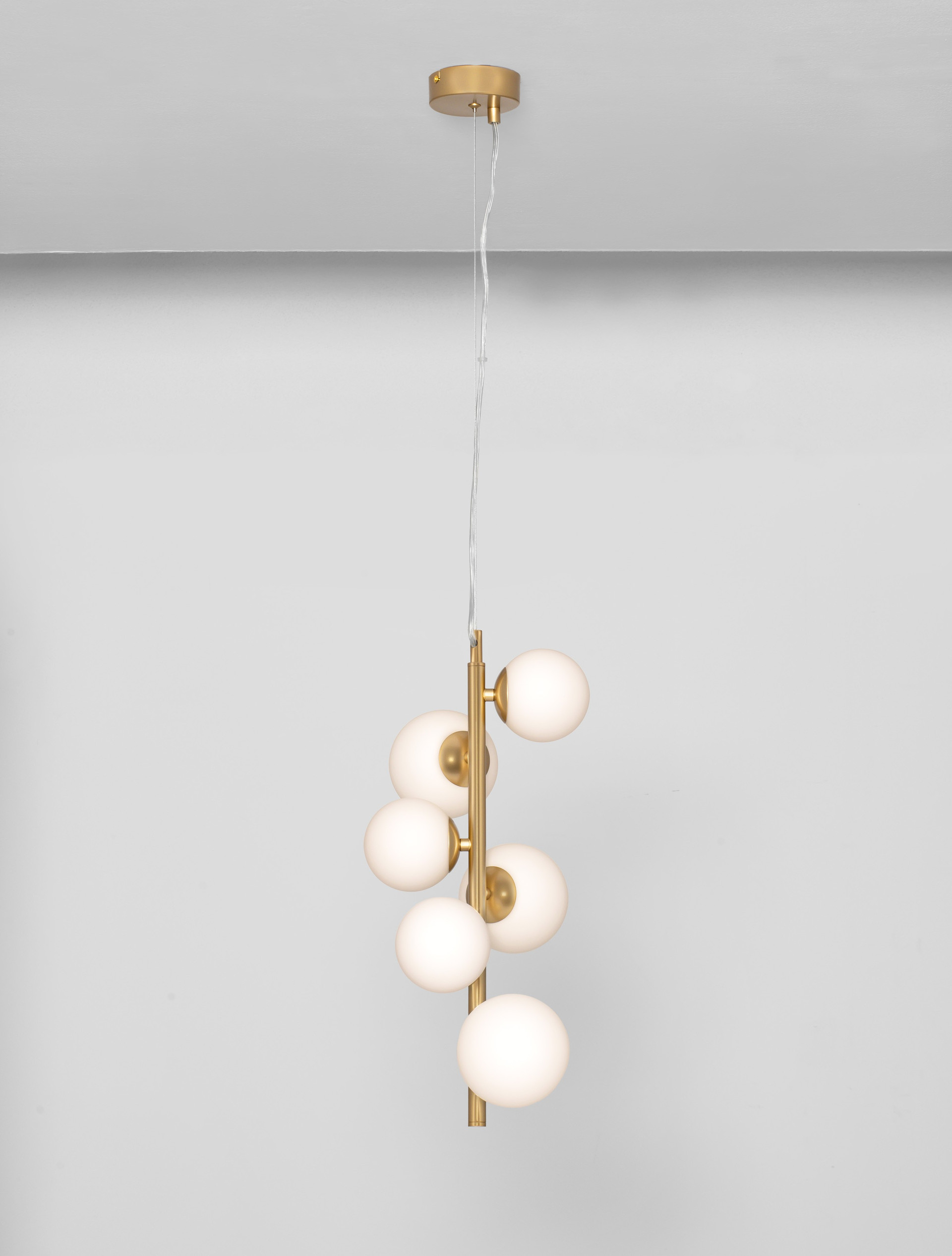 ODILLIA | L 28 W 23 H 120 cm | 30 W | IP20 | Weiß/Gold | Glas/Metall