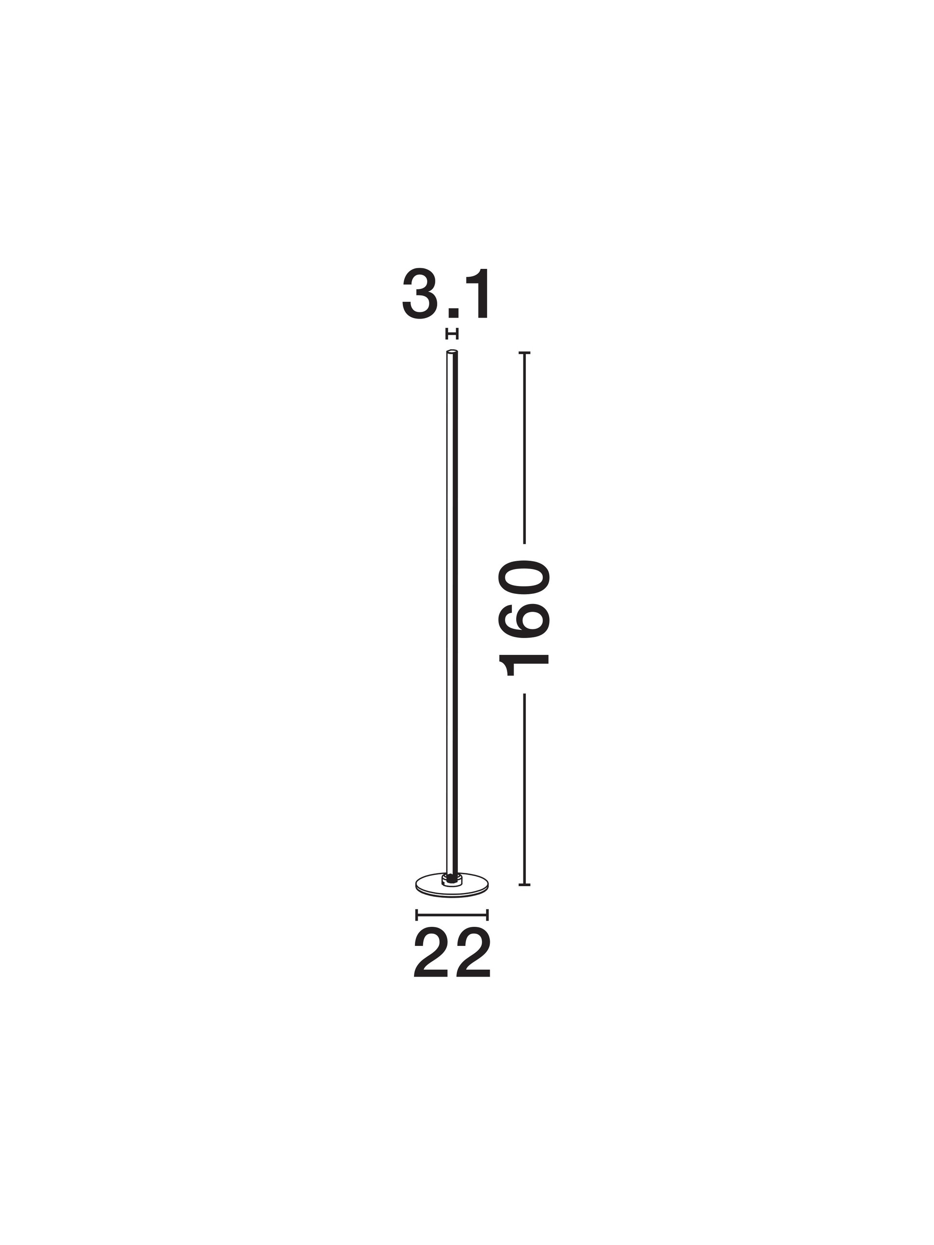 MADOC | H 160 D 22 cm | 40 W | IP20 | Schwarz | Aluminium