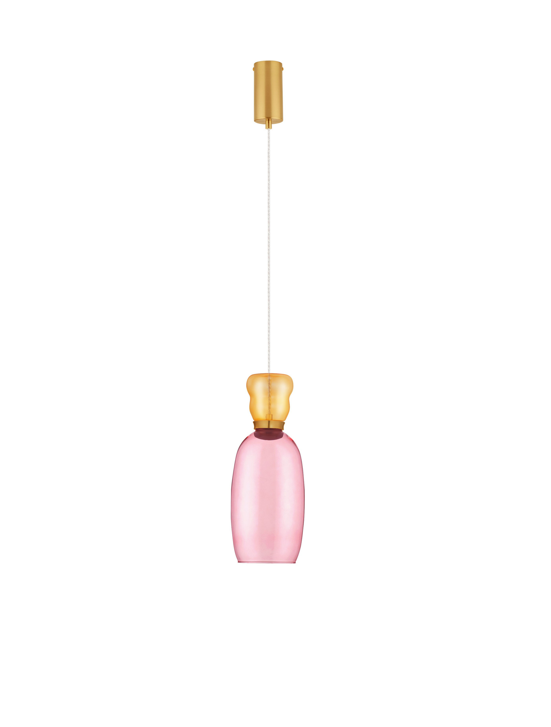 PLUMA | H 179 D 15 cm | 5 W | 3000 K | 450 lm | IP20 | Gold/Yellow/Pink | Glass/Metal