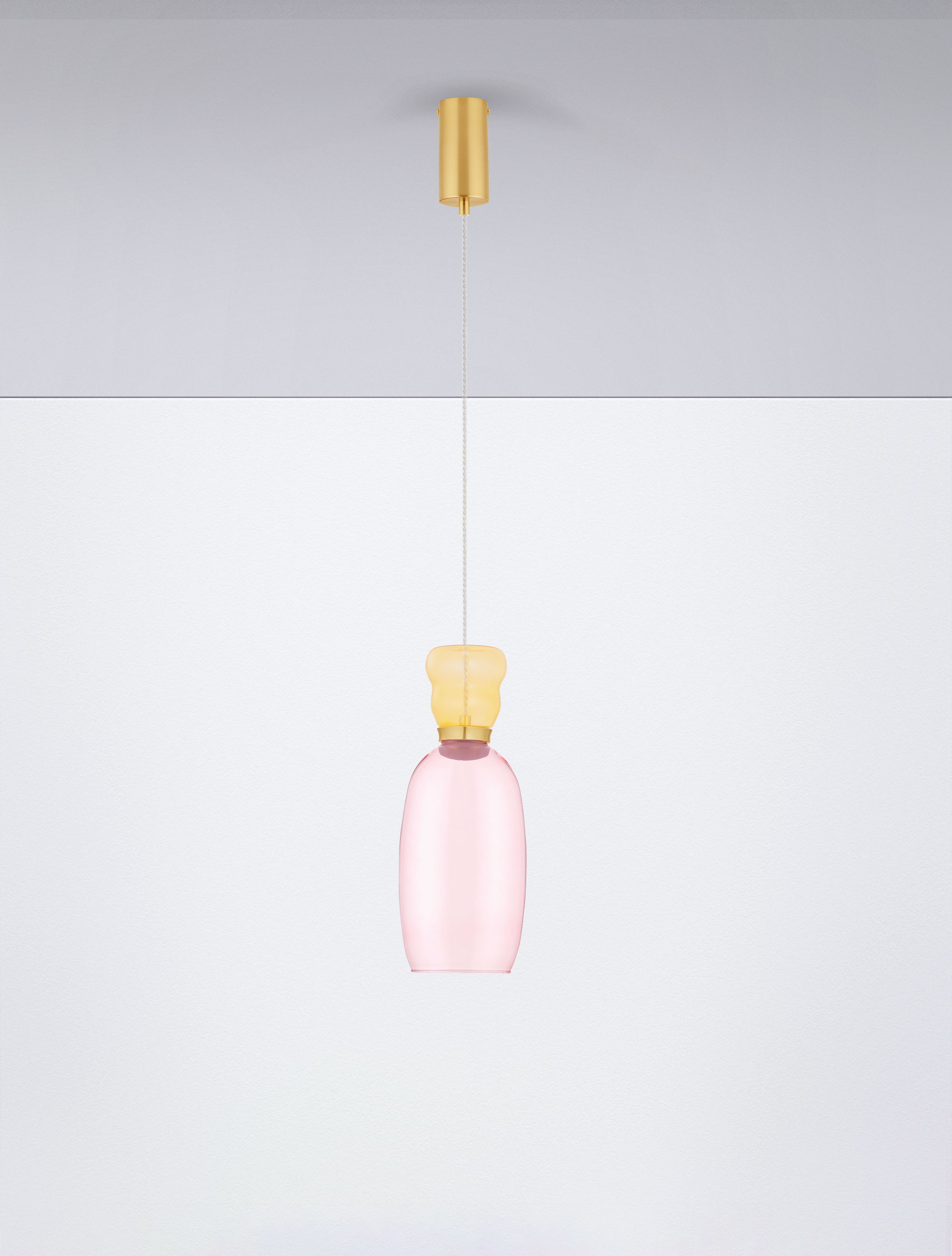 PLUMA | H 179 D 15 cm | 5 W | 3000 K | 450 lm | IP20 | Gold/Yellow/Pink | Glass/Metal