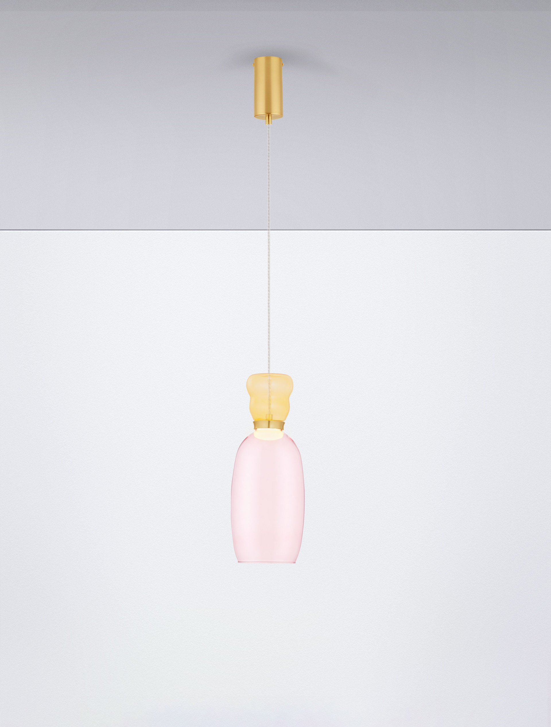 PLUMA | H 179 D 15 cm | 5 W | 3000 K | 450 lm | IP20 | Gold/Yellow/Pink | Glass/Metal