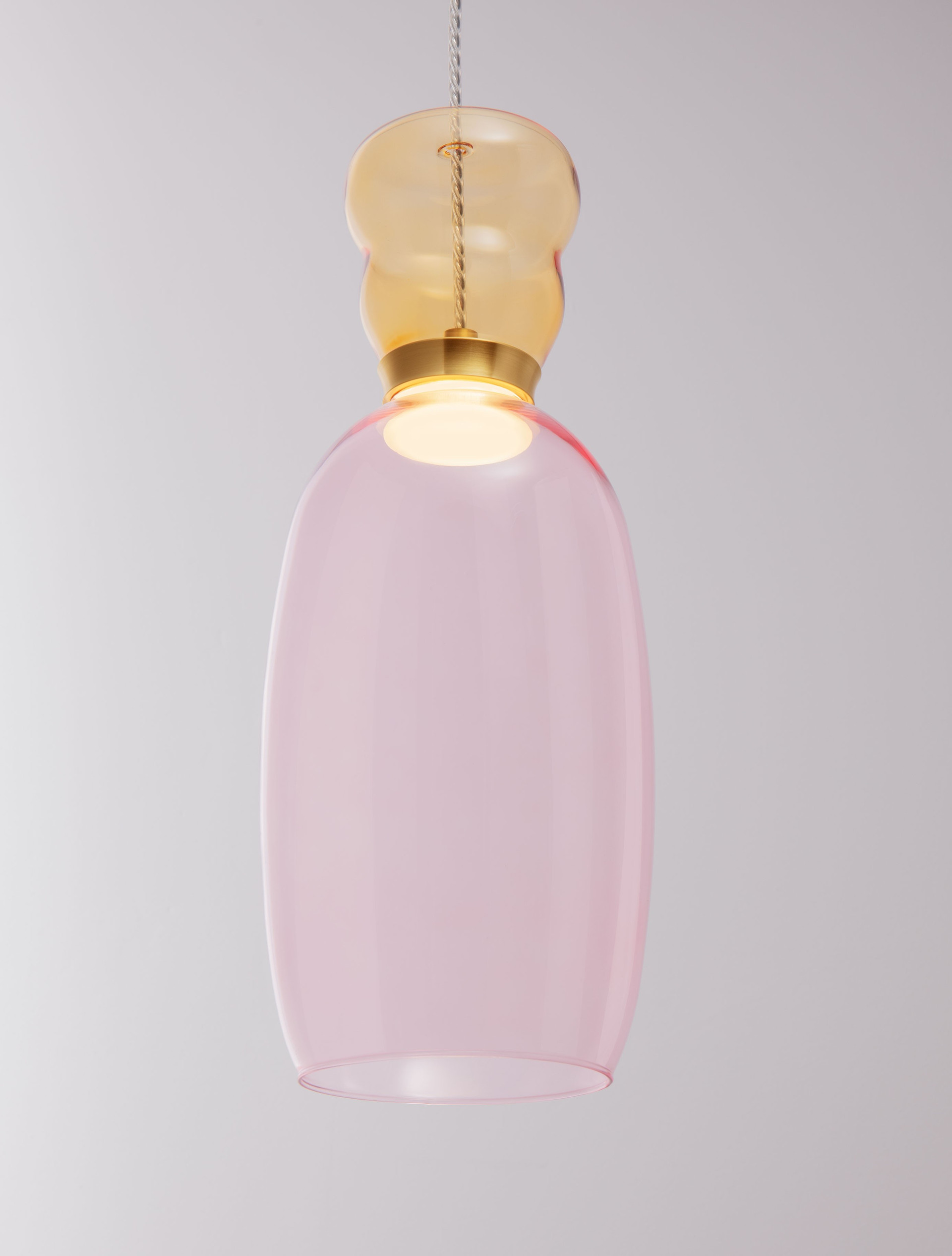 PLUMA | H 179 D 15 cm | 5 W | 3000 K | 450 lm | IP20 | Gold/Yellow/Pink | Glass/Metal