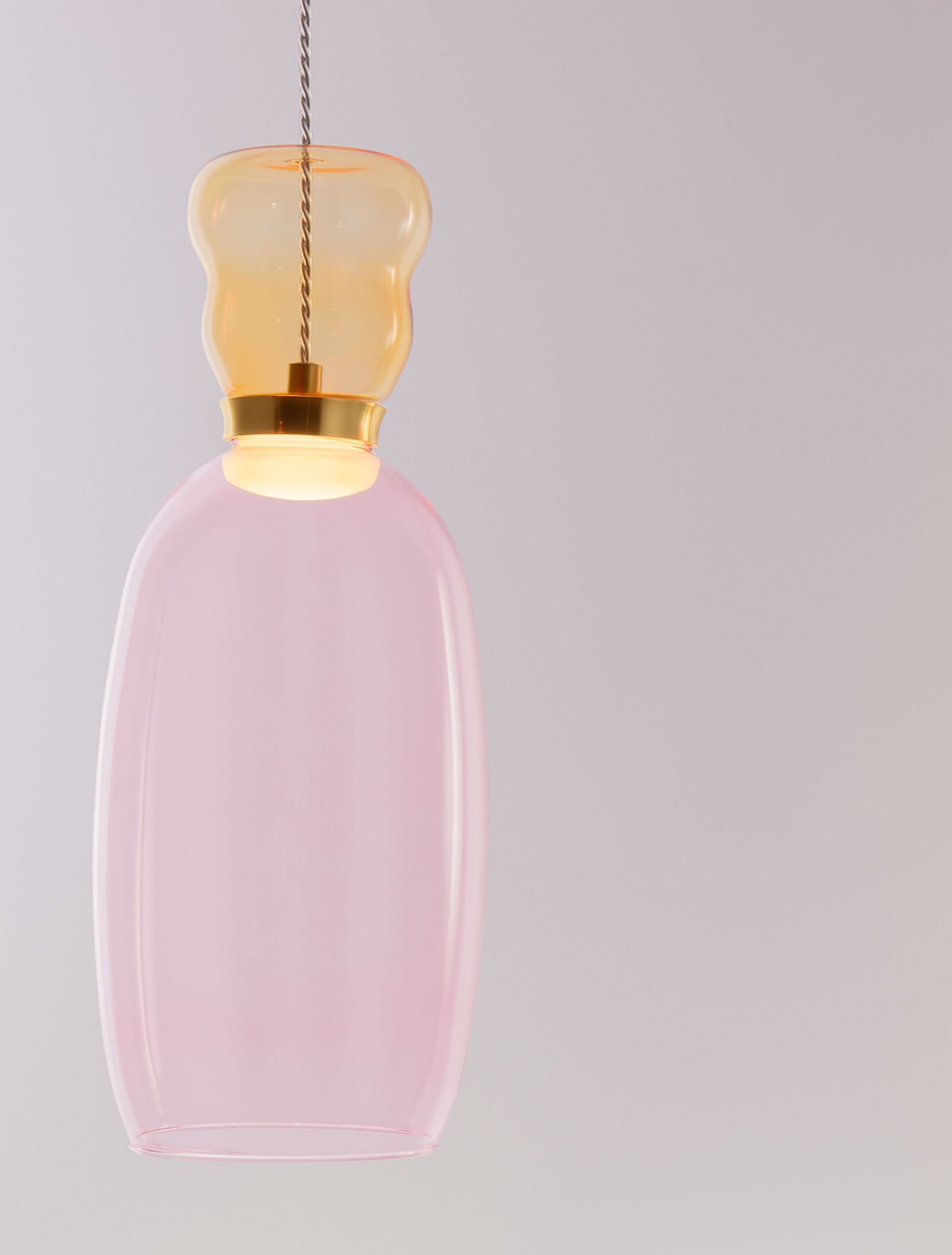 PLUMA | H 179 D 15 cm | 5 W | 3000 K | 450 lm | IP20 | Gold/Yellow/Pink | Glass/Metal
