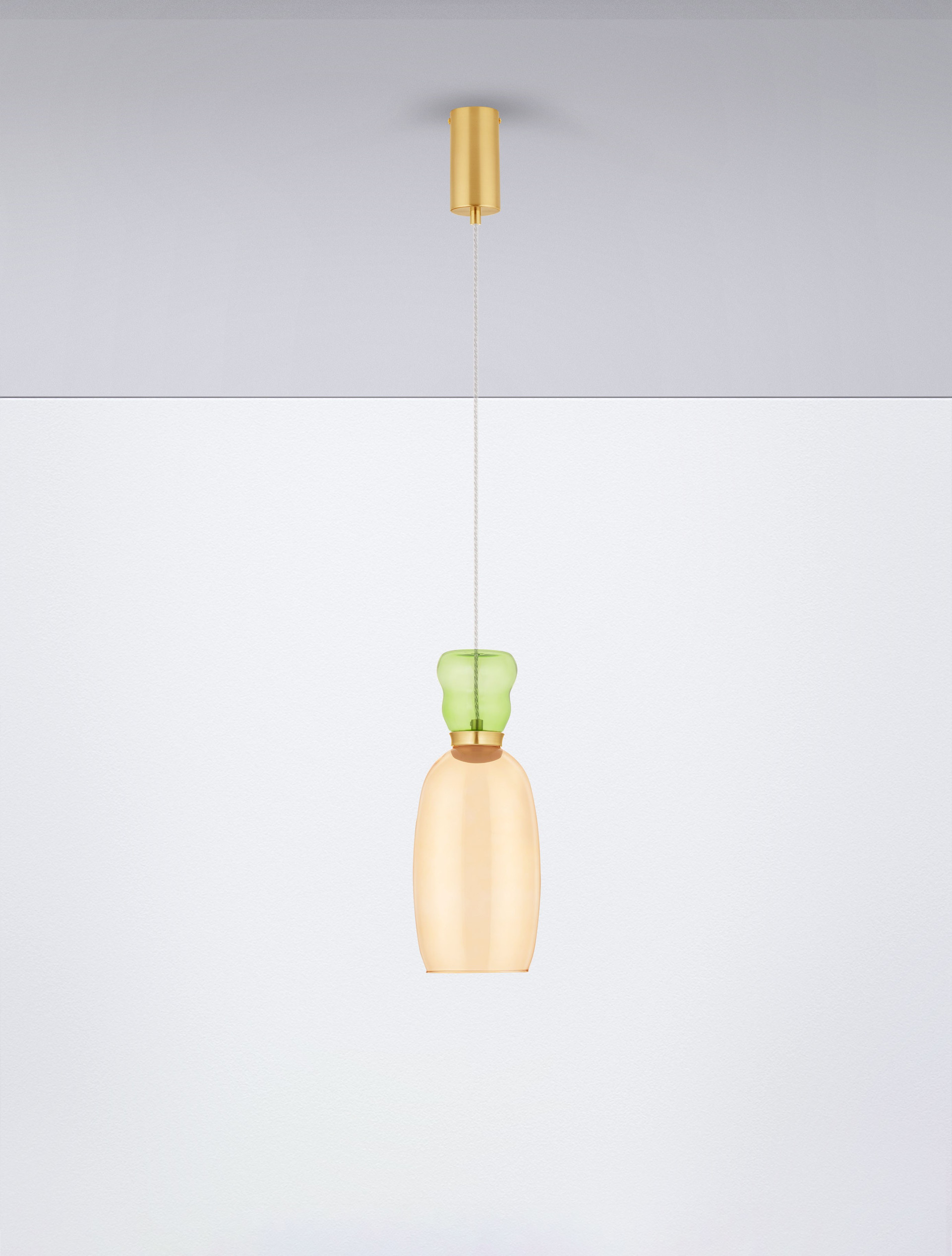PLUMA | H 179 D 15 cm | 5 W | 3000 K | 450 lm | IP20 | Green/Gold/Yellow | Glass/Metal
