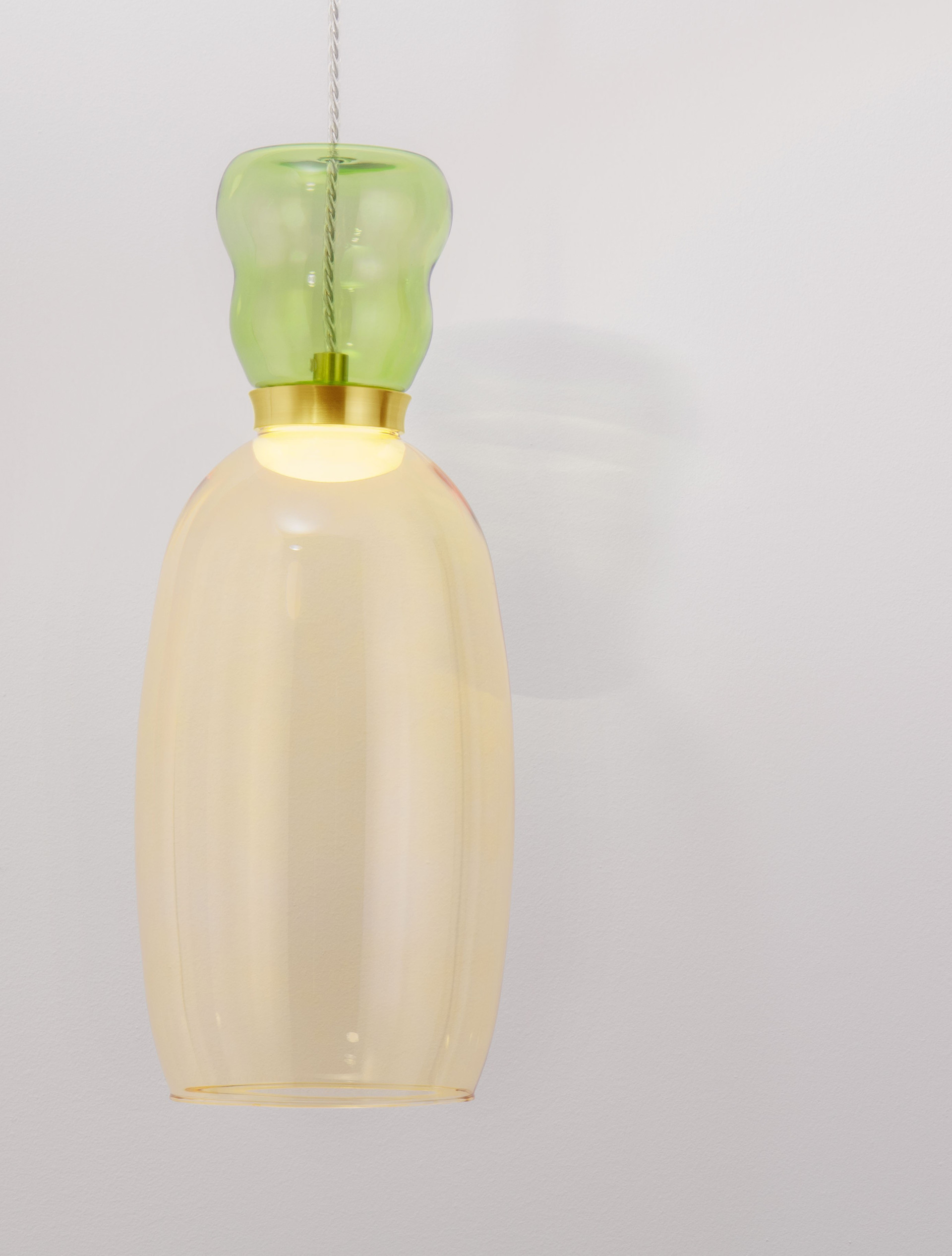 PLUMA | H 179 D 15 cm | 5 W | 3000 K | 450 lm | IP20 | Green/Gold/Yellow | Glass/Metal