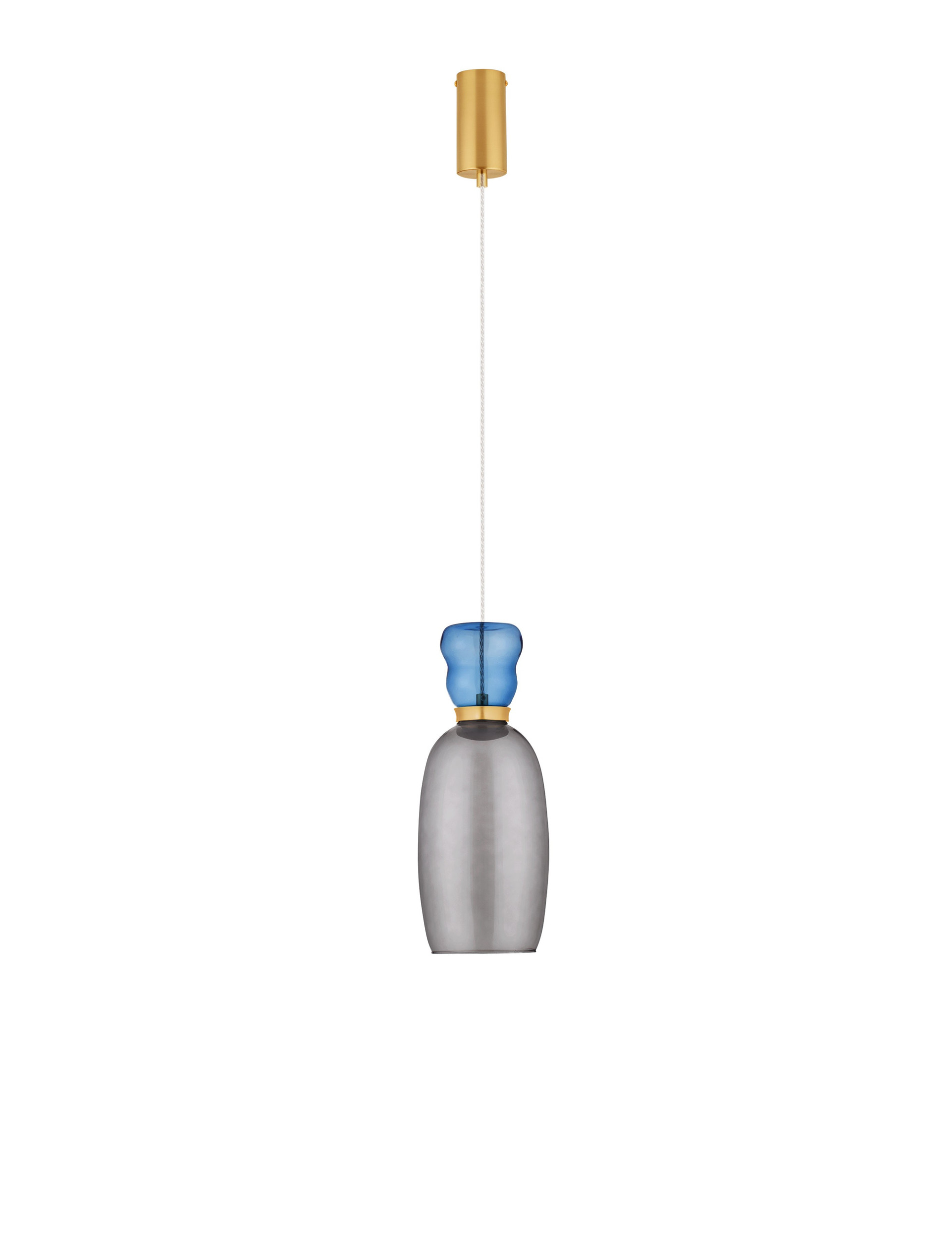 PLUMA | H 179 D 15 cm | 5 W | 3000 K | 450 lm | IP20 | Gold/Blue/Smokey | Glass/Metal