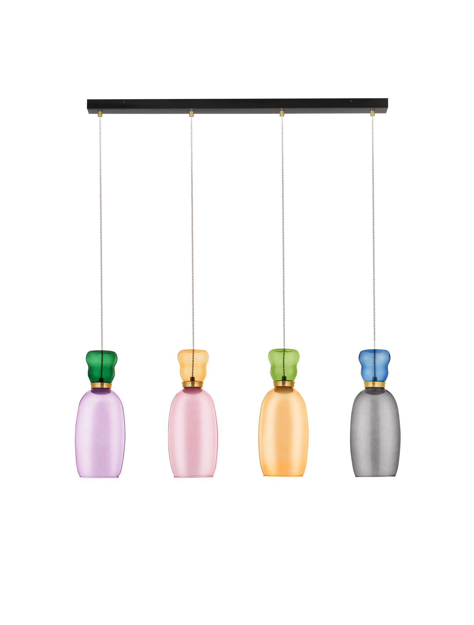 PLUMA | L 96 W 15 H 150 cm | 20 W | 3000 K | 1800 lm | IP20 | Green/Gold/Blue/Yellow/Pink/Jasper/Purple/Smokey | Glass/Metal