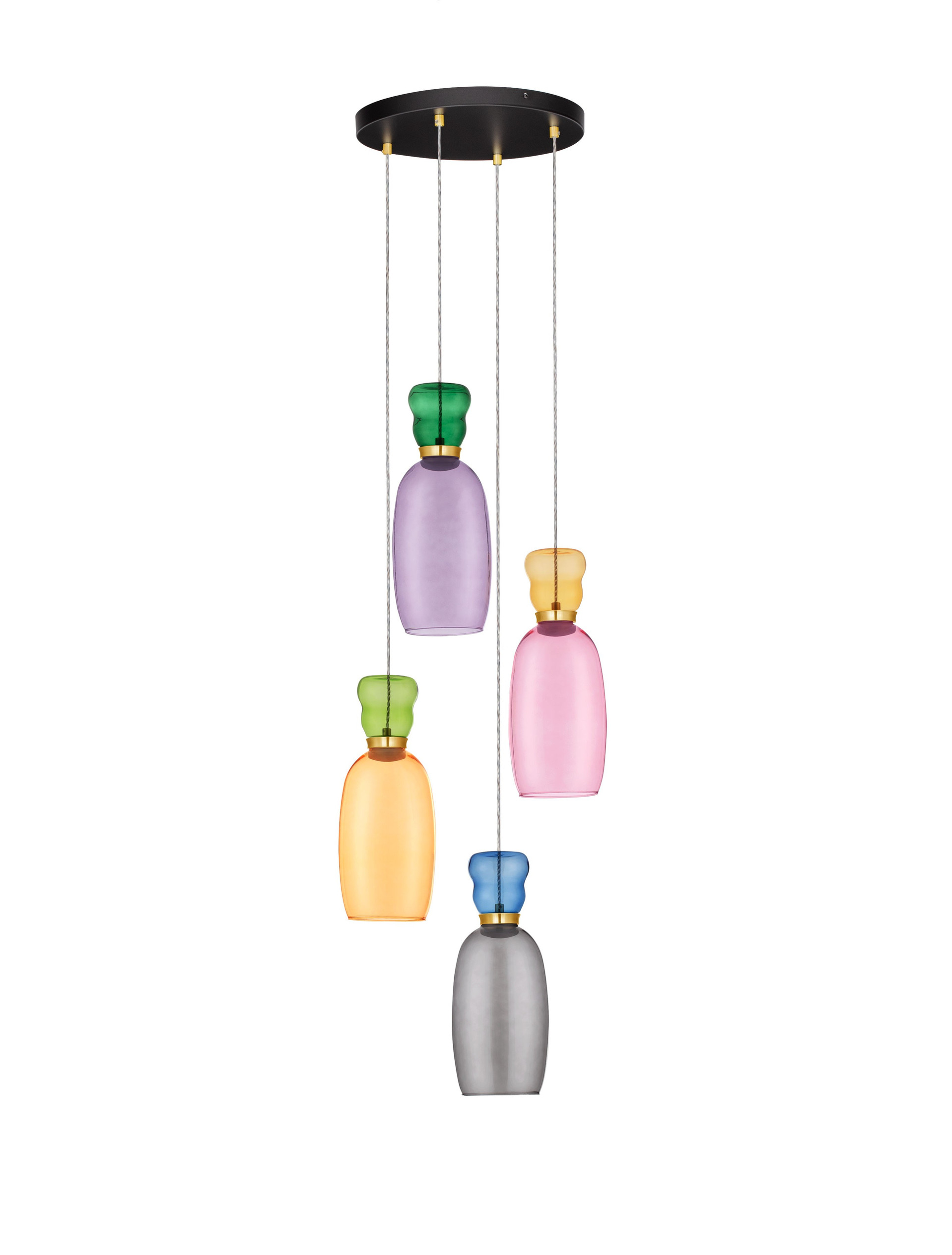 PLUMA | H 150 D 42 cm | 20 W | 3000 K | 1800 lm | IP20 | Green/Gold/Blue/Yellow/Pink/Jasper/Purple/Smokey | Glass/Metal