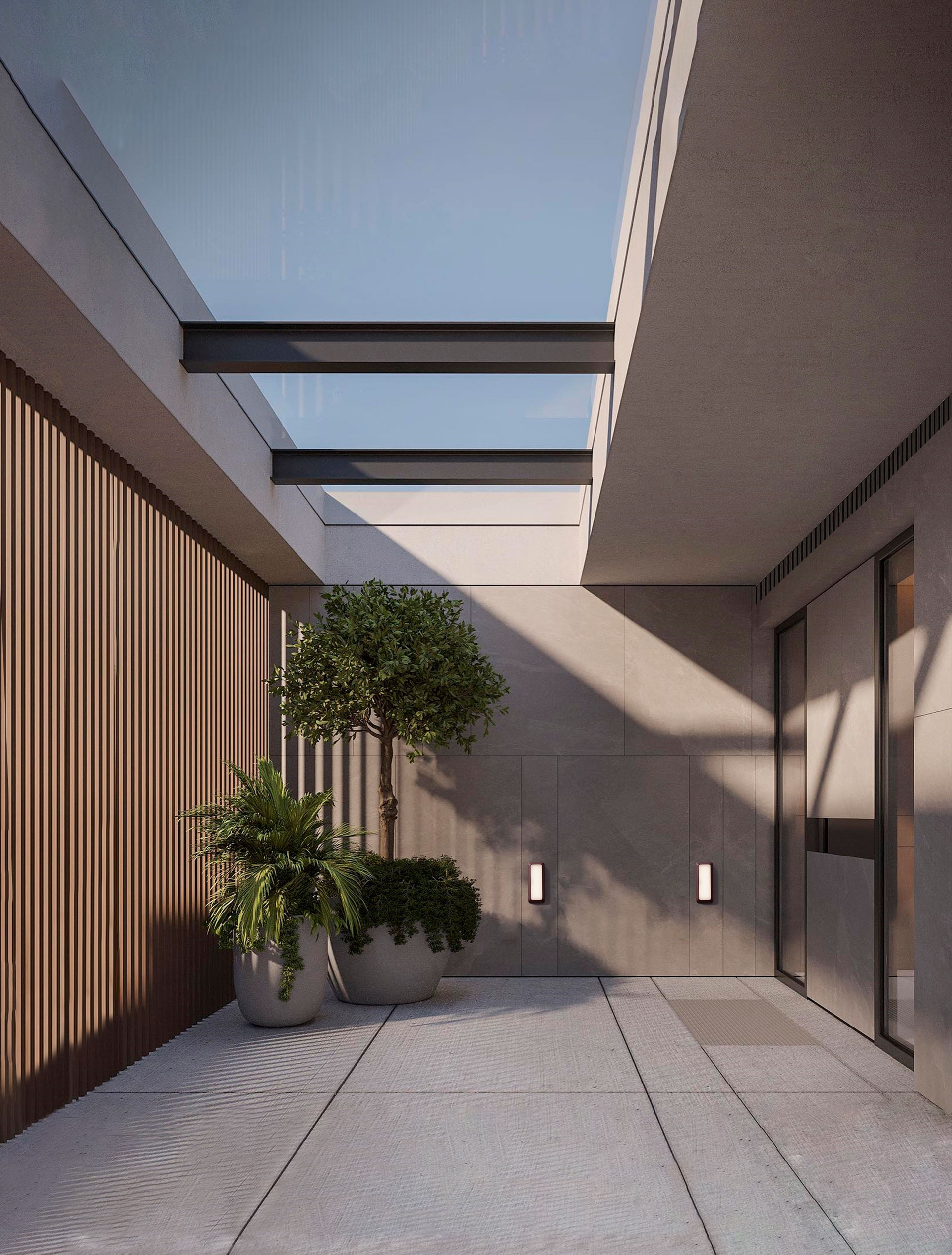APPIA | L 8.5 W 3.8 H 20 cm | 5 W | 3000 K | 350 lm | IP54 | Corten | Aluminum