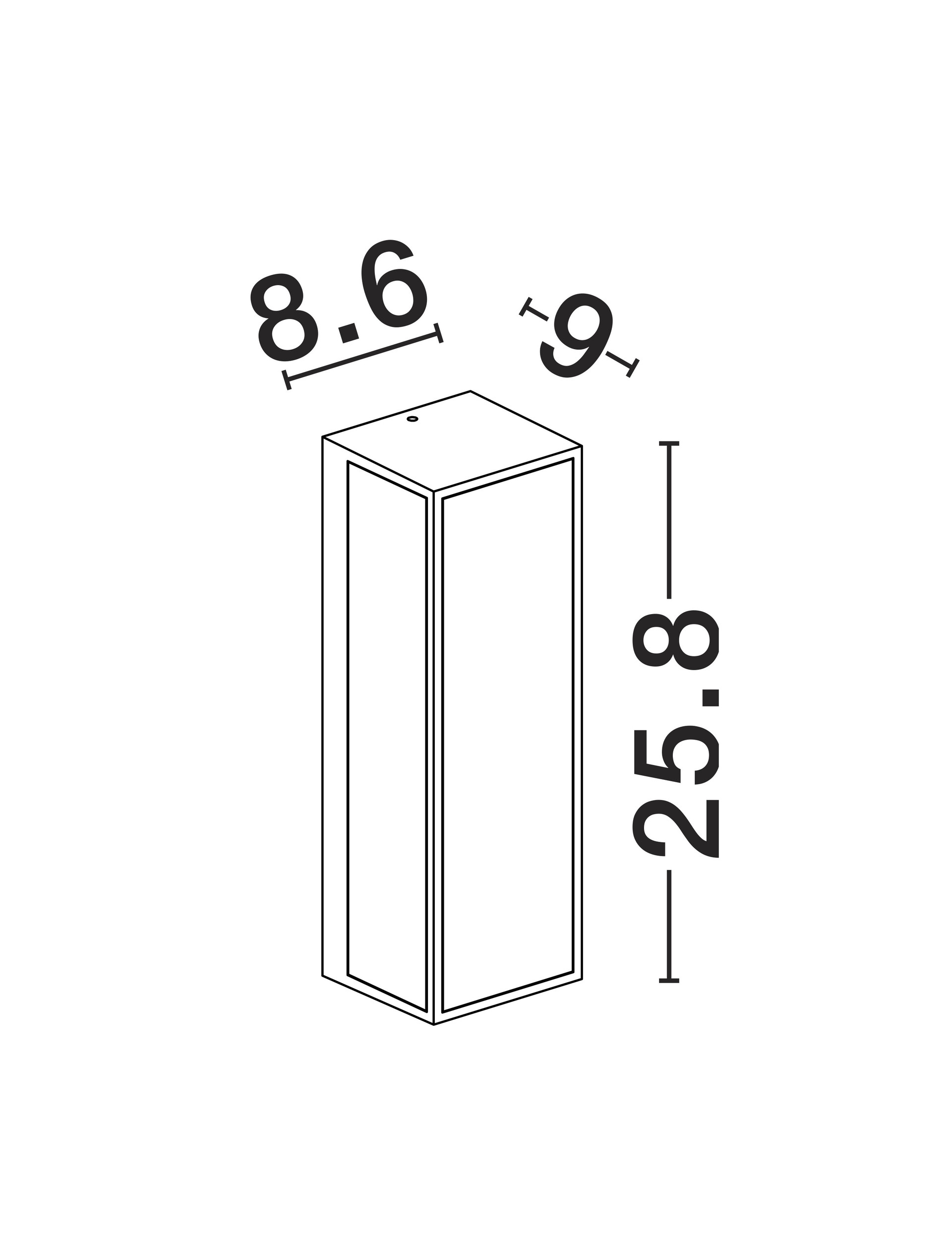 ASTRAL | L 8.6 W 9 H 25.8 cm | 10 W | 3000 K | 192 lm | IP65 | Black/Natural Wood | Aluminum