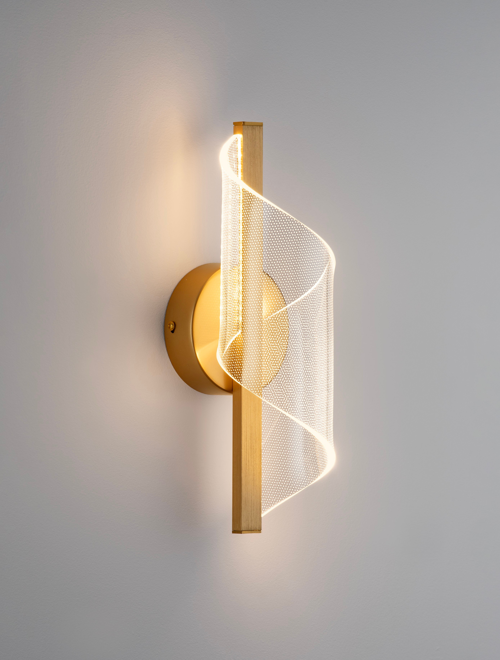 VALENTIN | L 11 W 13 H 33 cm | 9 W | 3000 K | 668 lm | IP20 | Gold | Aluminum/Acrylic