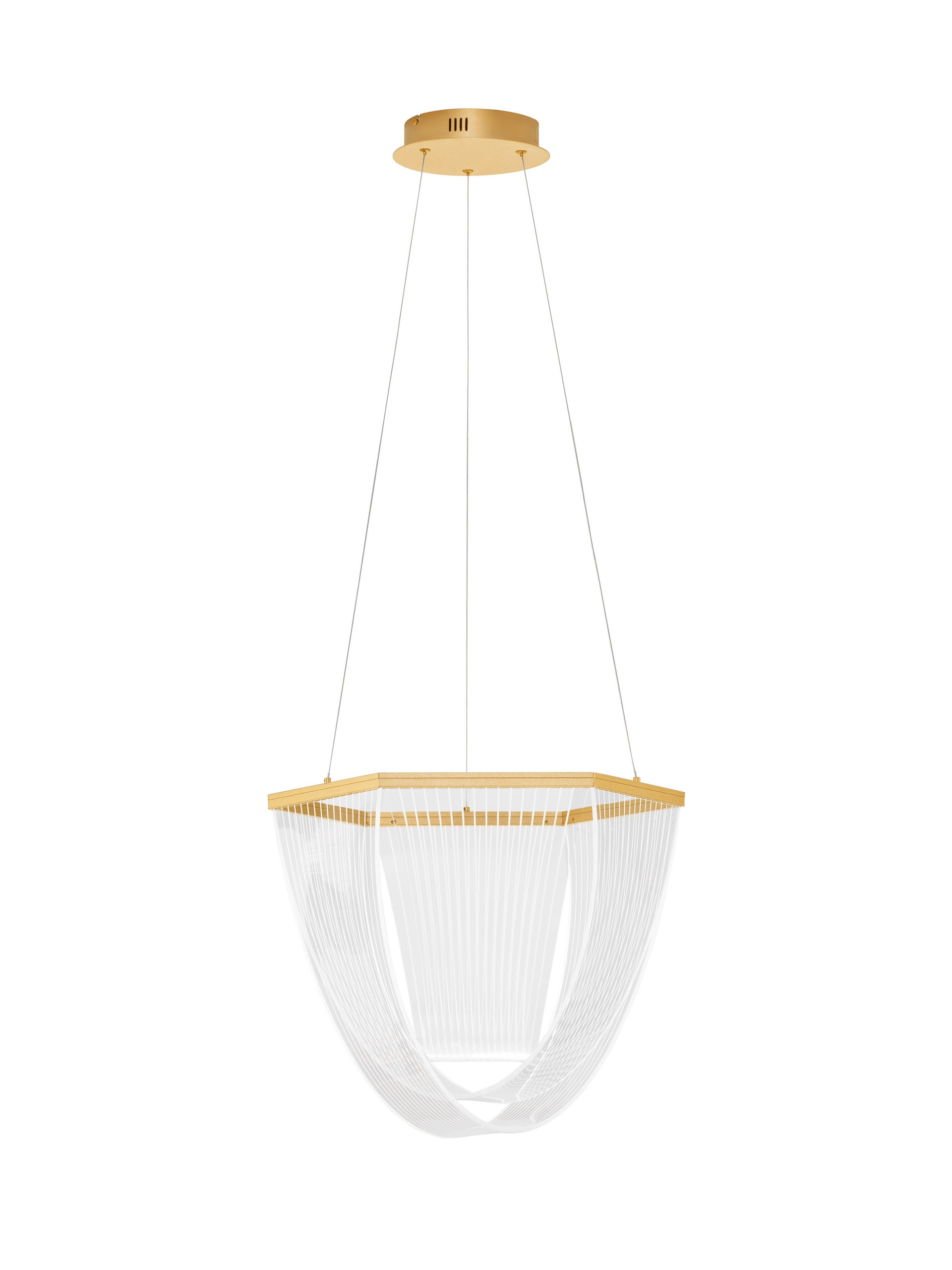 VALENTIN | H 120 D 52 cm | 35 W | 3000 K | 2995 lm | IP20 | Oro | Alluminio/Acrilico