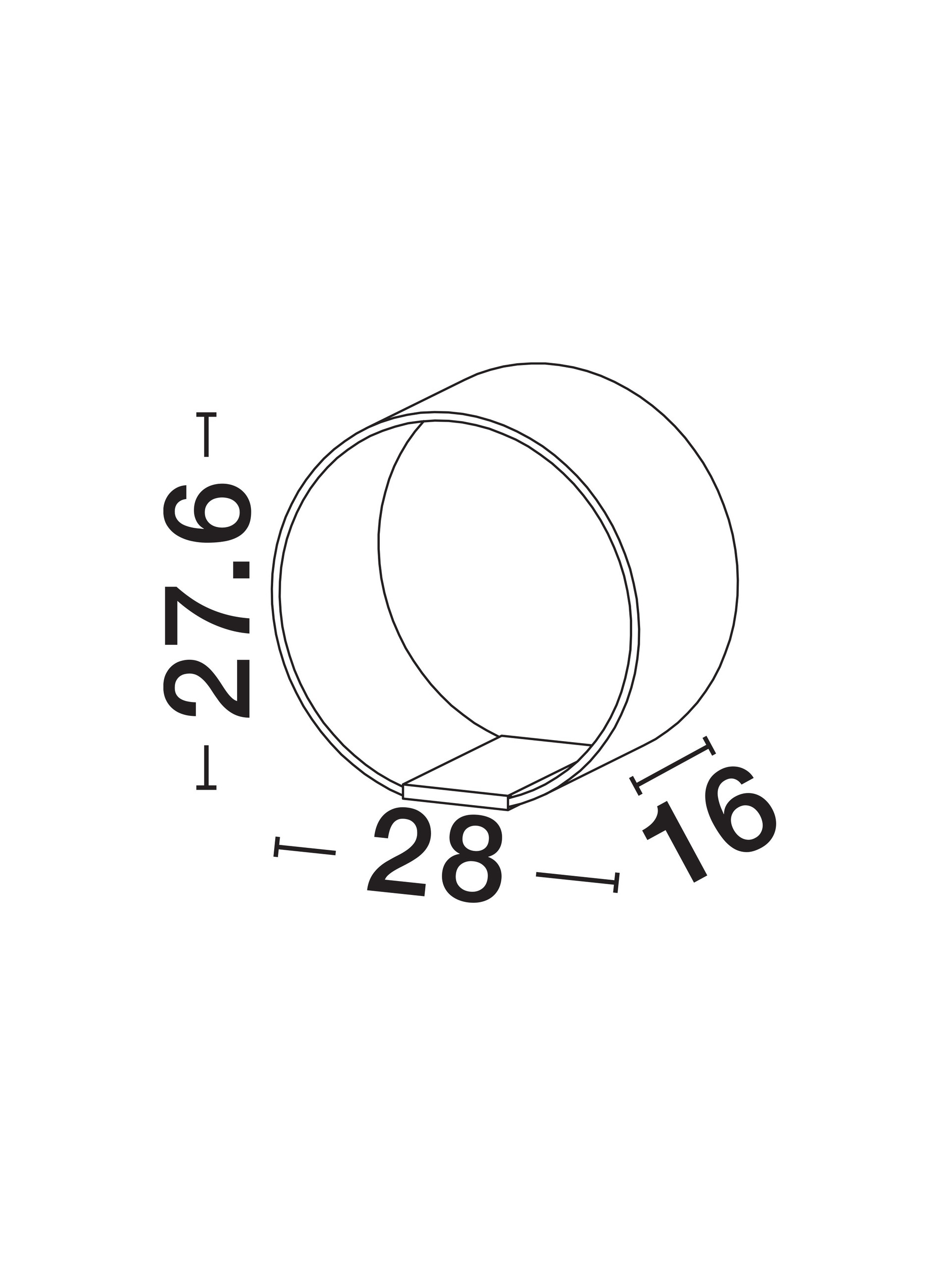 VALENTIN | L 28 W 16 H 27.6 cm | 14 W | 3000 K | 786 lm | IP20 | Gold | Aluminum/Acrylic