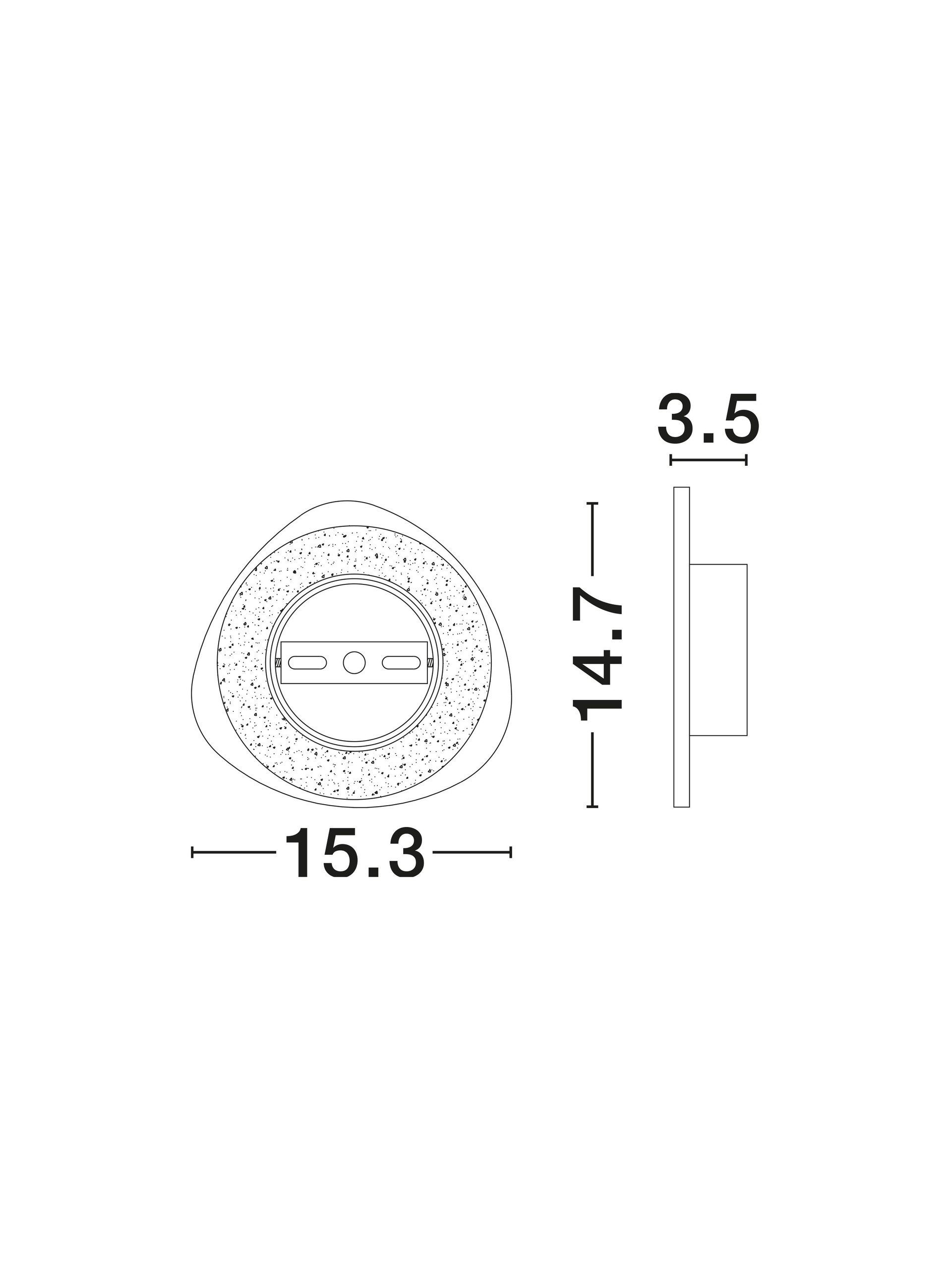 ATENA | L 15.3 W 3.5 H 14.7 cm | 6 W | 3000 K | 364 lm | IP20 | White | Aluminum