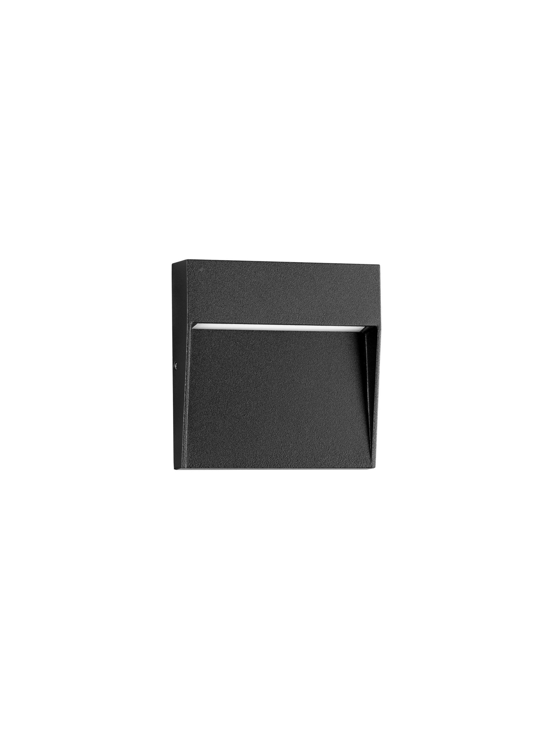 TOBY | L 10.2 W 2.2 H 10.5 cm | 3 W | 3000 K | 91 lm | IP54 | Black | Aluminum
