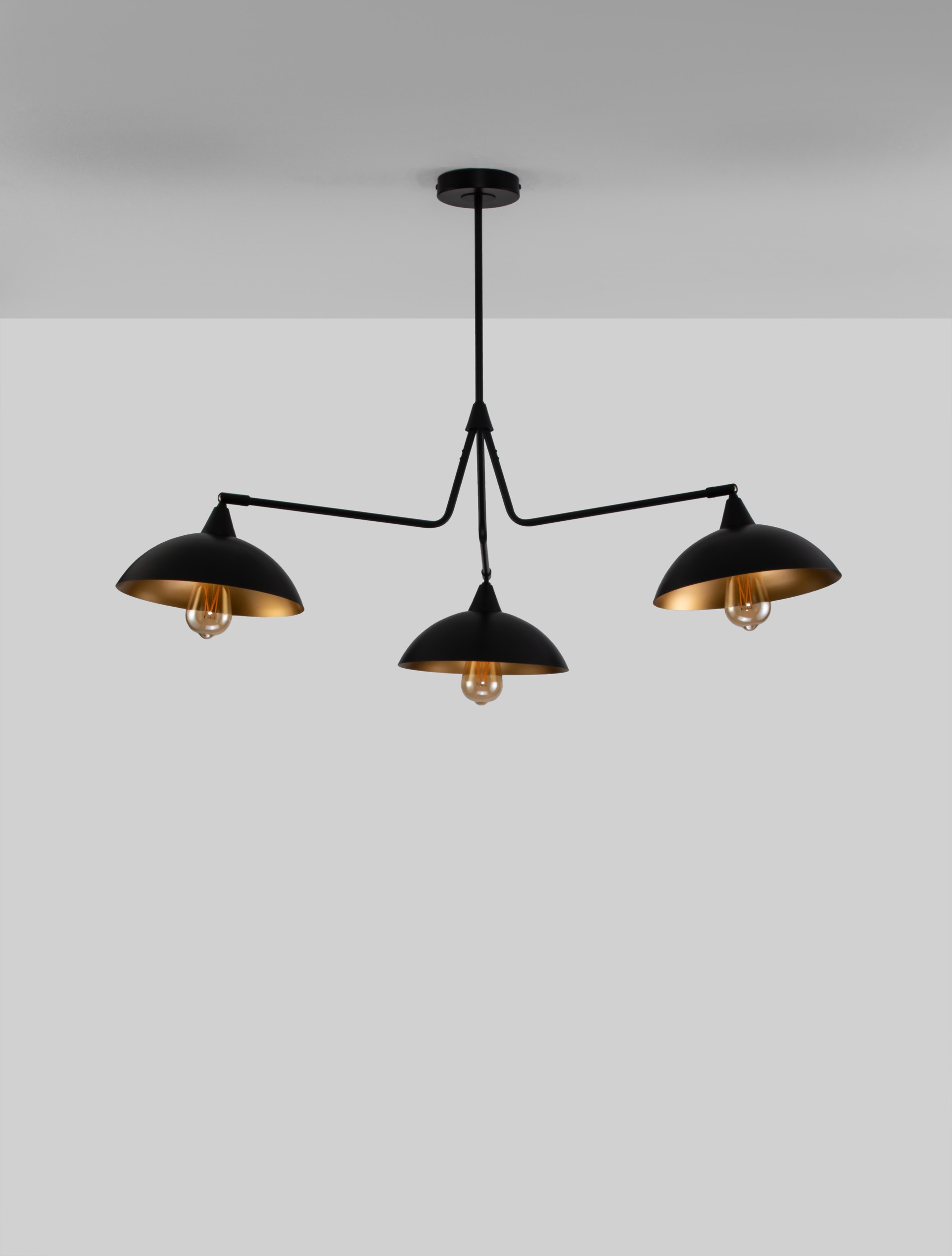MIRBA | H 70 D 113 cm | 36 W | IP20 | Black/Gold | Metal