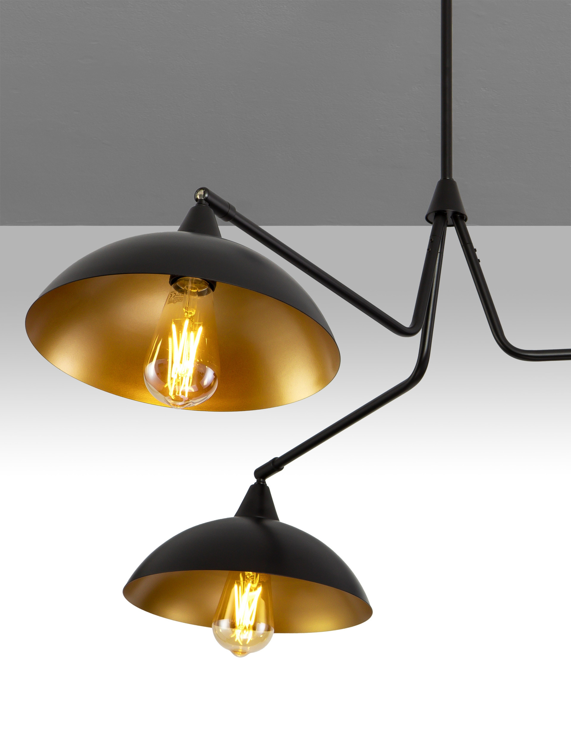 MIRBA | H 70 D 113 cm | 36 W | IP20 | Black/Gold | Metal
