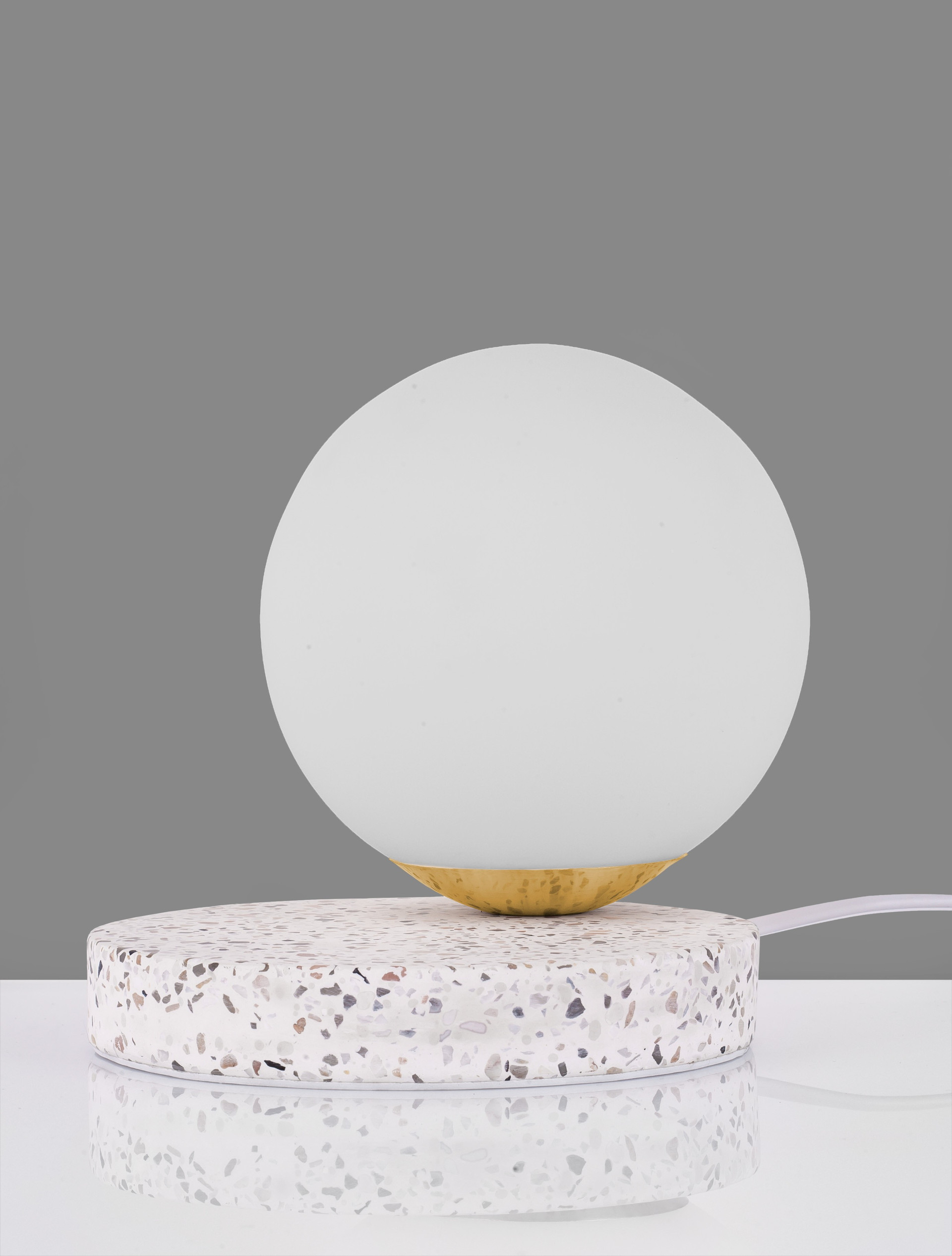 BESON | L 15 W 17.5 H 18 cm | 5 W | IP20 | Gray | Glass/Marble