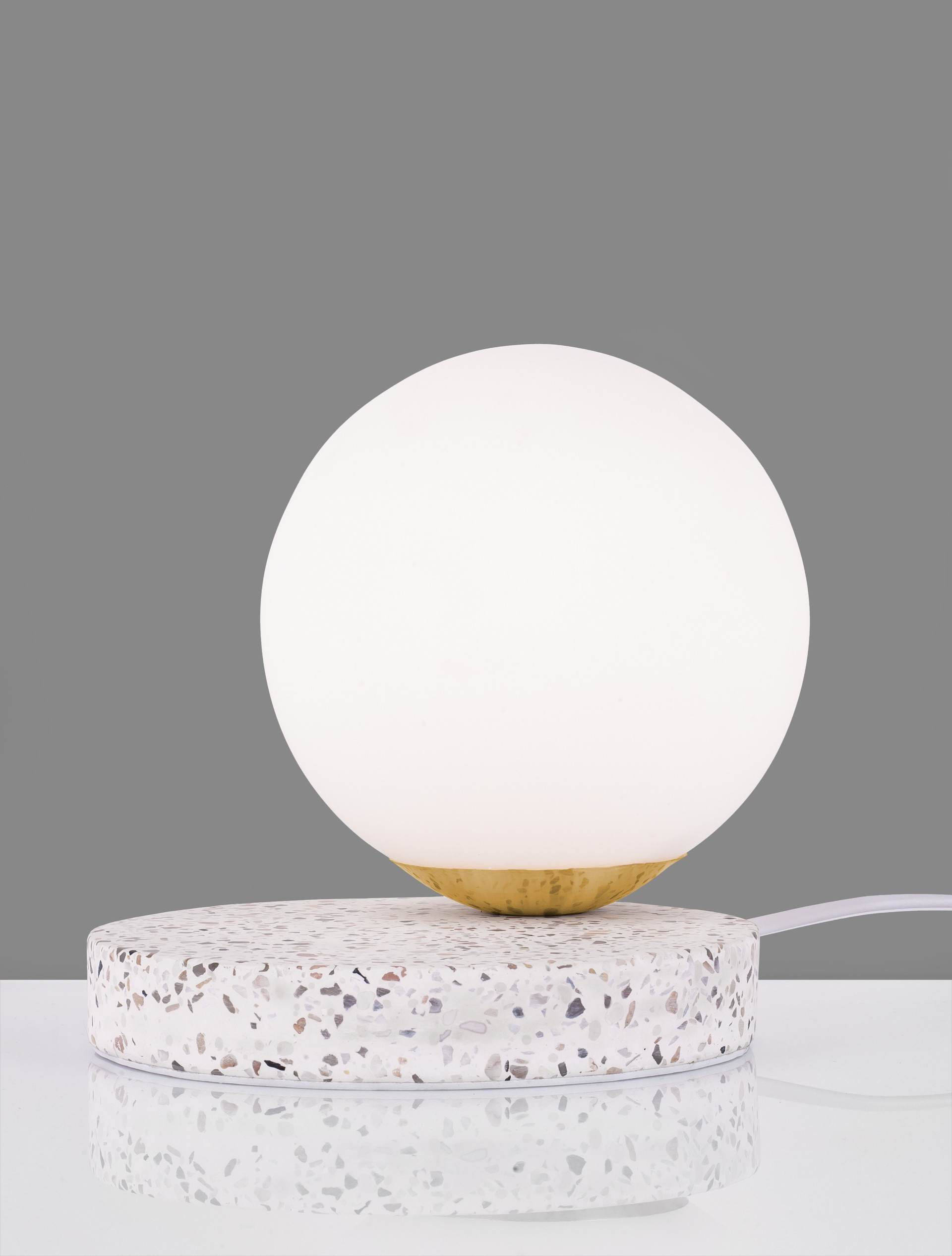 BESON | L 15 W 17.5 H 18 cm | 5 W | IP20 | Gray | Glass/Marble