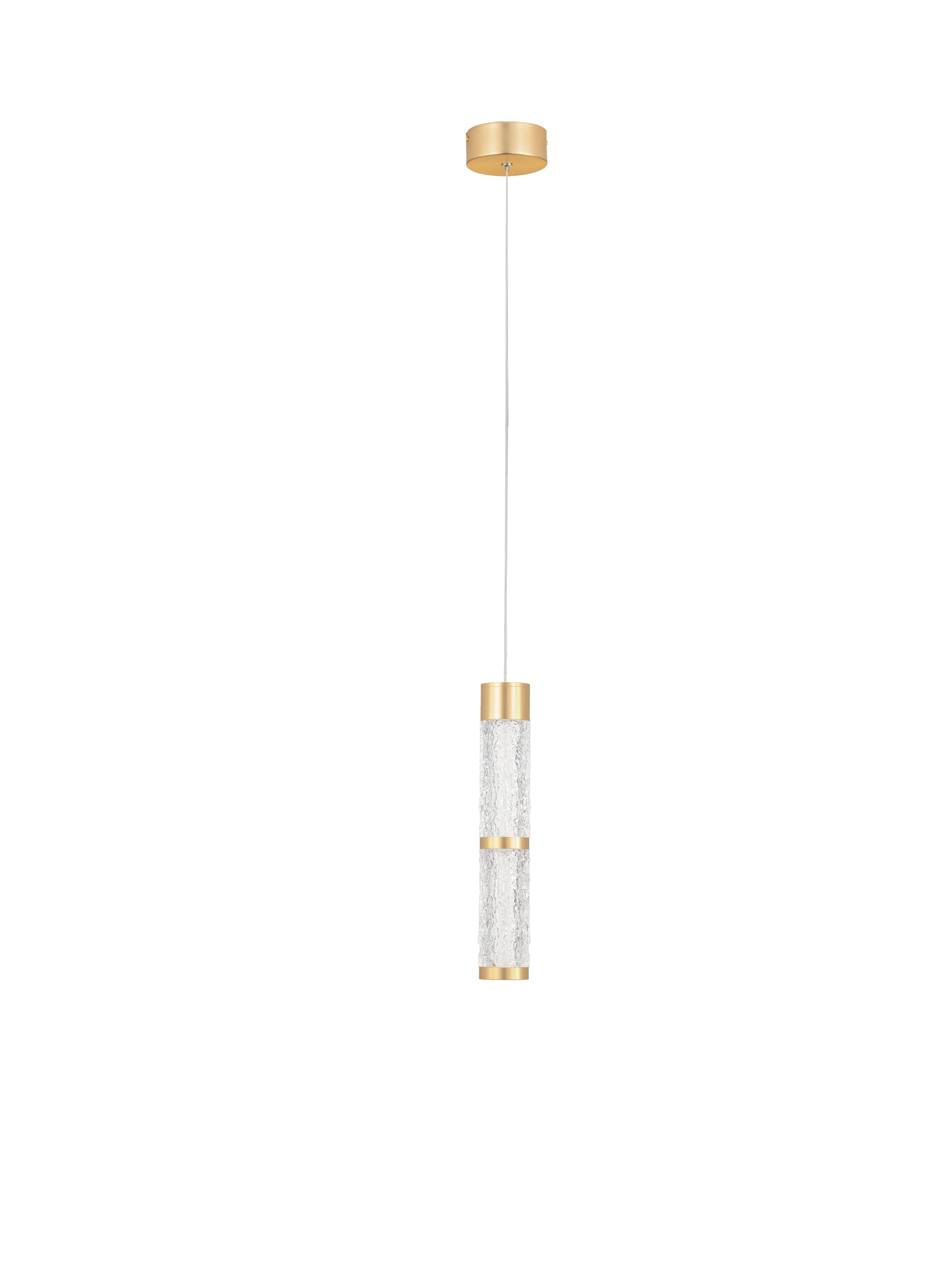 DECORO | H 200 D 10 cm | 11 W | 3000 K | 840 lm | IP20 | Ορείχαλκος Χρυσός | Ατσάλι/Αλουμίνιο/Ακρυλικό/Σιλικόνη