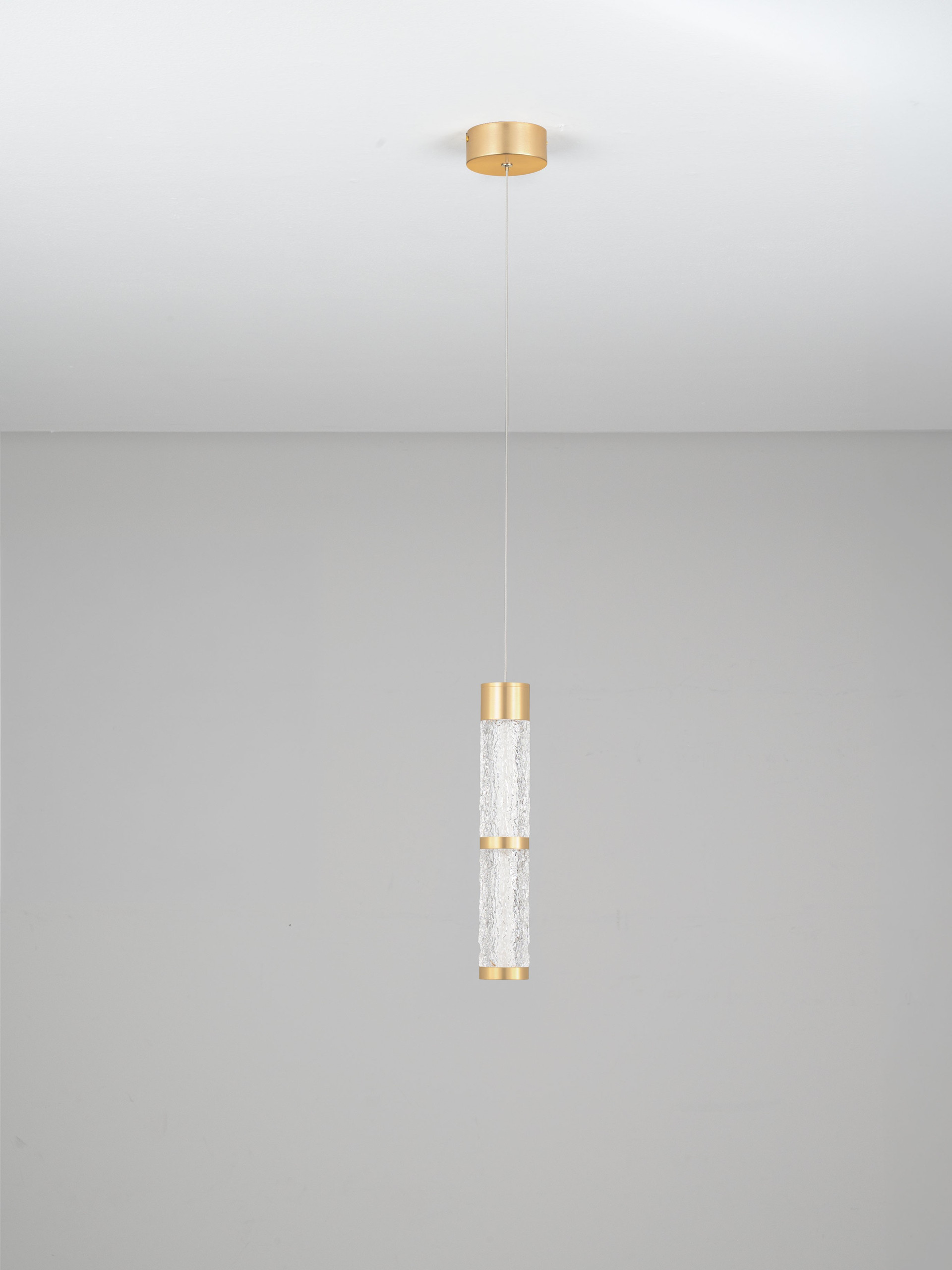 DECORO | H 200 D 10 cm | 11 W | 3000 K | 840 lm | IP20 | Ορείχαλκος Χρυσός | Ατσάλι/Αλουμίνιο/Ακρυλικό/Σιλικόνη