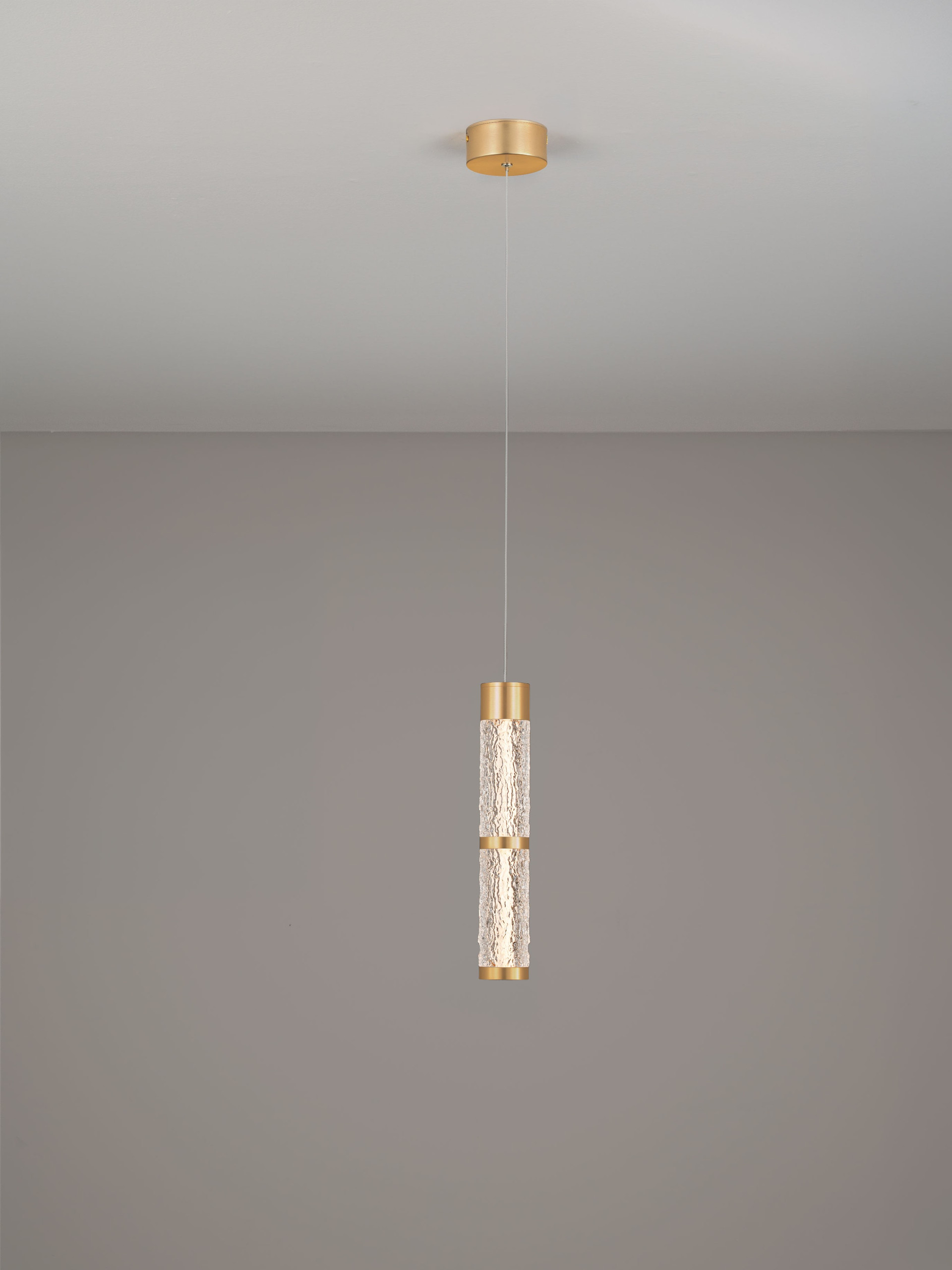 DECORO | H 200 D 10 cm | 11 W | 3000 K | 840 lm | IP20 | Ορείχαλκος Χρυσός | Ατσάλι/Αλουμίνιο/Ακρυλικό/Σιλικόνη