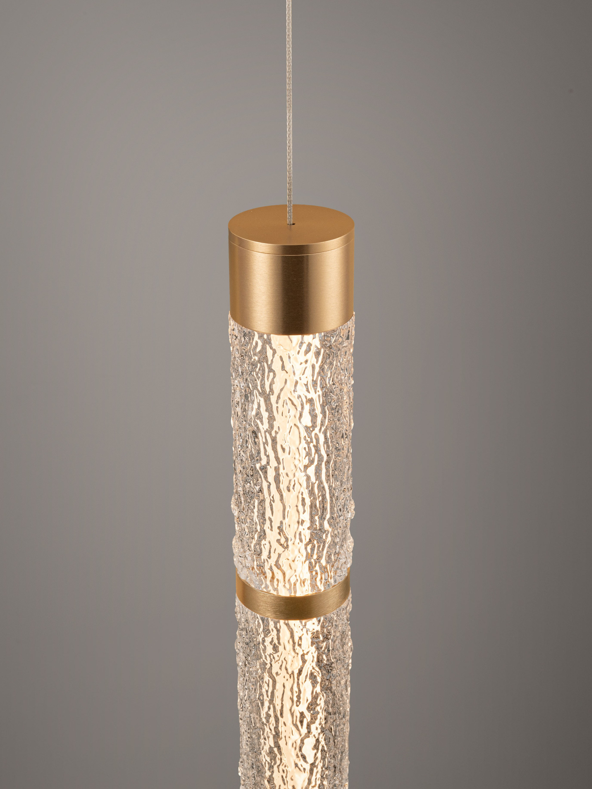 DECORO | H 200 D 10 cm | 11 W | 3000 K | 840 lm | IP20 | Ορείχαλκος Χρυσός | Ατσάλι/Αλουμίνιο/Ακρυλικό/Σιλικόνη