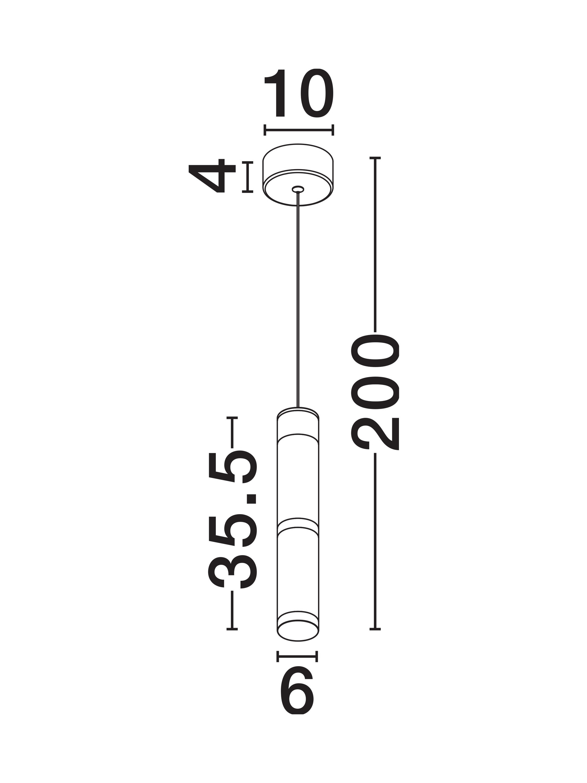 DECORO | H 200 D 10 cm | 11 W | 3000 K | 840 lm | IP20 | Ορείχαλκος Χρυσός | Ατσάλι/Αλουμίνιο/Ακρυλικό/Σιλικόνη