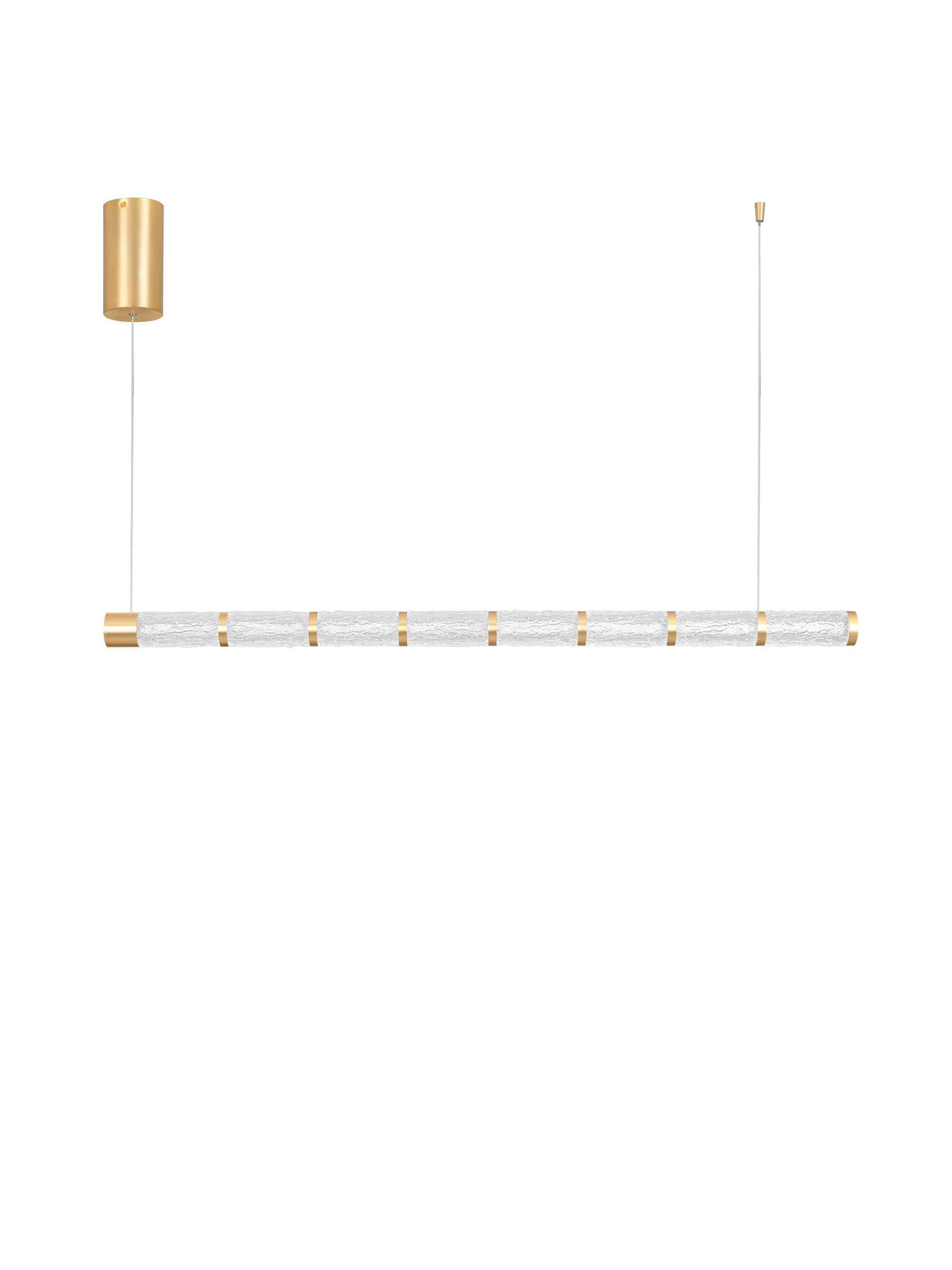 DECORO | L 128 W 6 H 174 cm | 38 W | 3000 K | 2847 lm | IP20 | Ορείχαλκος Χρυσός | Ατσάλι/Αλουμίνιο/Ακρυλικό/Σιλικόνη