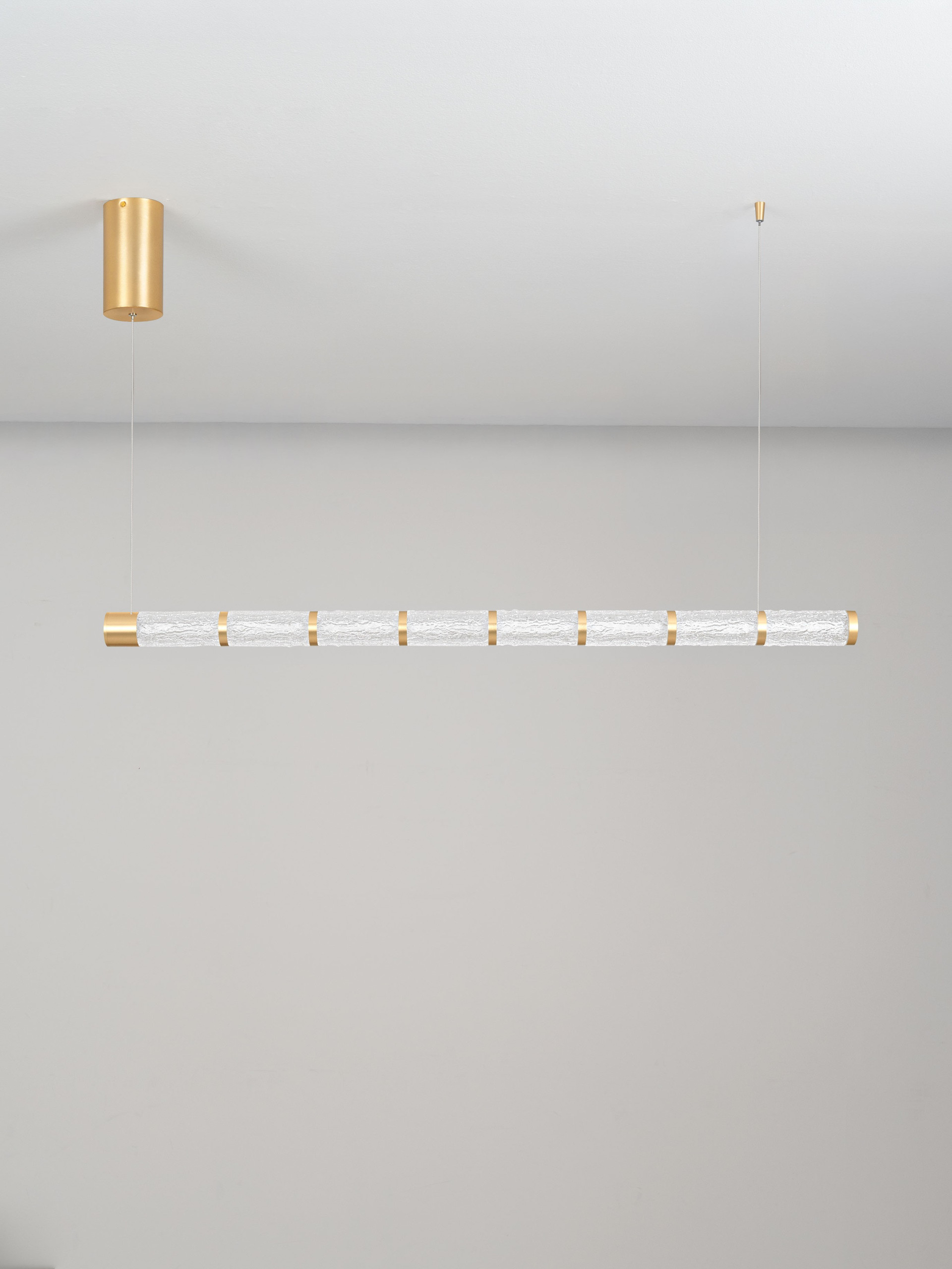 DECORO | L 128 W 6 H 174 cm | 38 W | 3000 K | 2847 lm | IP20 | Ορείχαλκος Χρυσός | Ατσάλι/Αλουμίνιο/Ακρυλικό/Σιλικόνη
