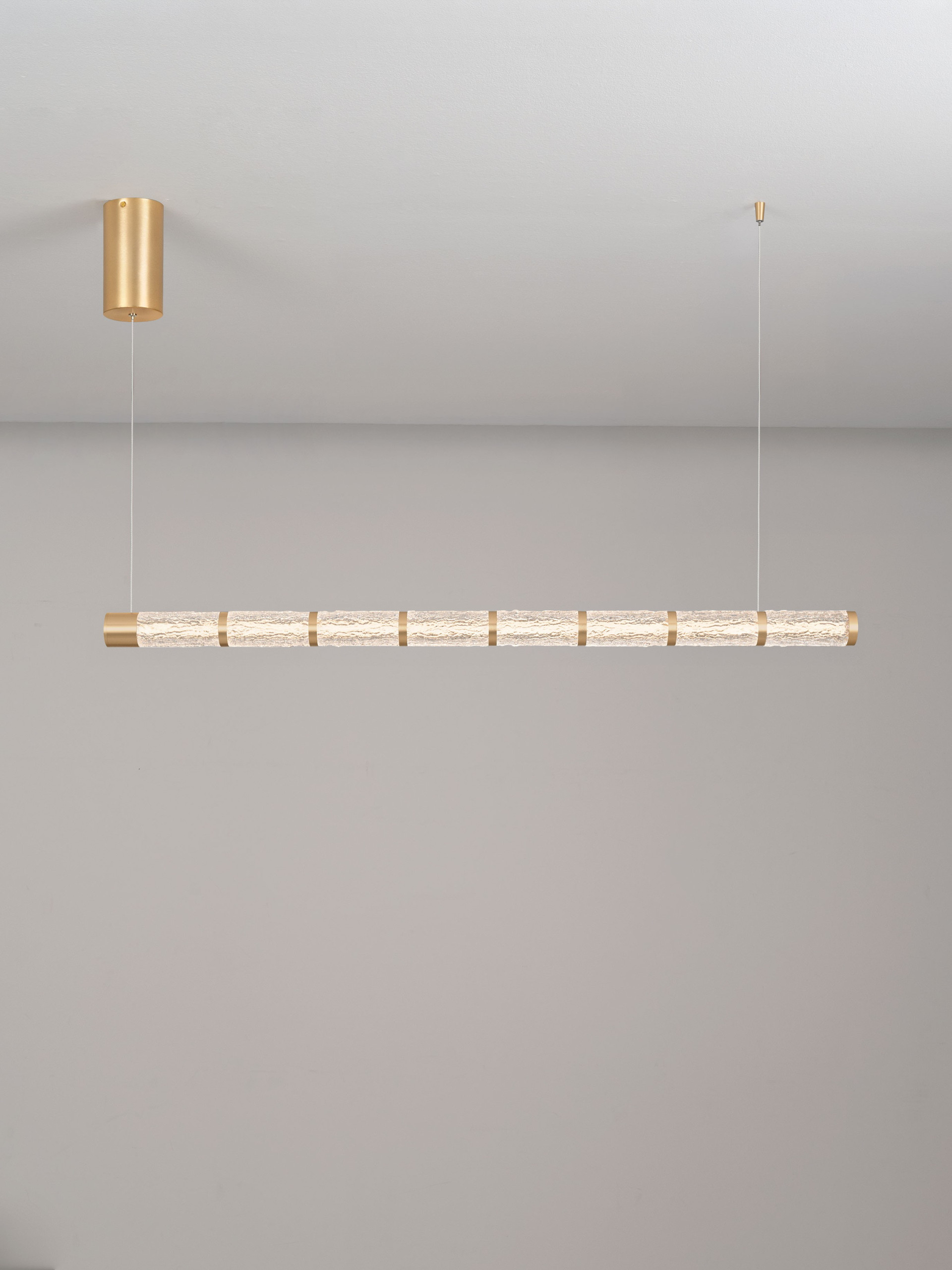 DECORO | L 128 W 6 H 174 cm | 38 W | 3000 K | 2847 lm | IP20 | Ορείχαλκος Χρυσός | Ατσάλι/Αλουμίνιο/Ακρυλικό/Σιλικόνη