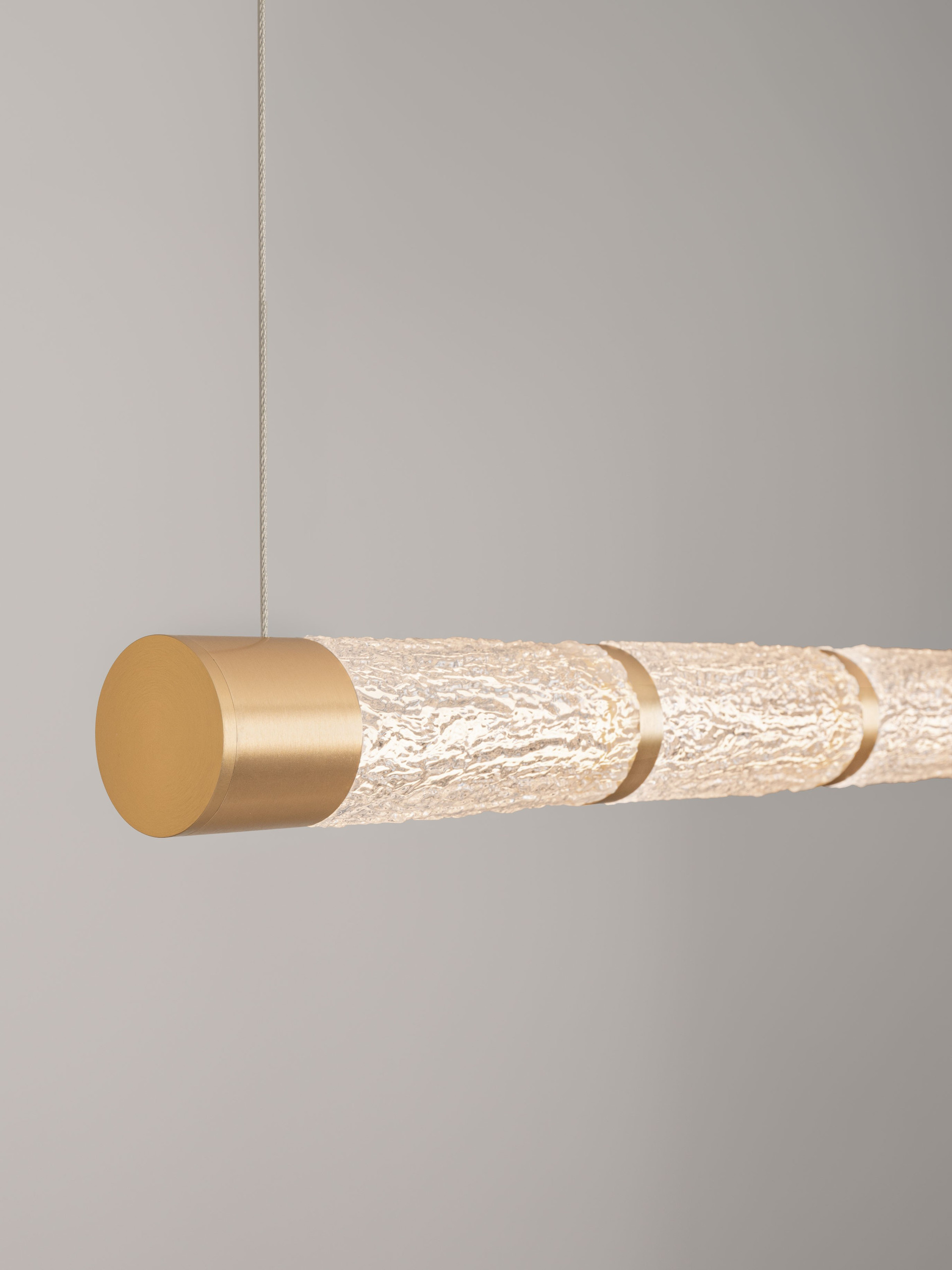 DECORO | L 128 W 6 H 174 cm | 38 W | 3000 K | 2847 lm | IP20 | Ορείχαλκος Χρυσός | Ατσάλι/Αλουμίνιο/Ακρυλικό/Σιλικόνη