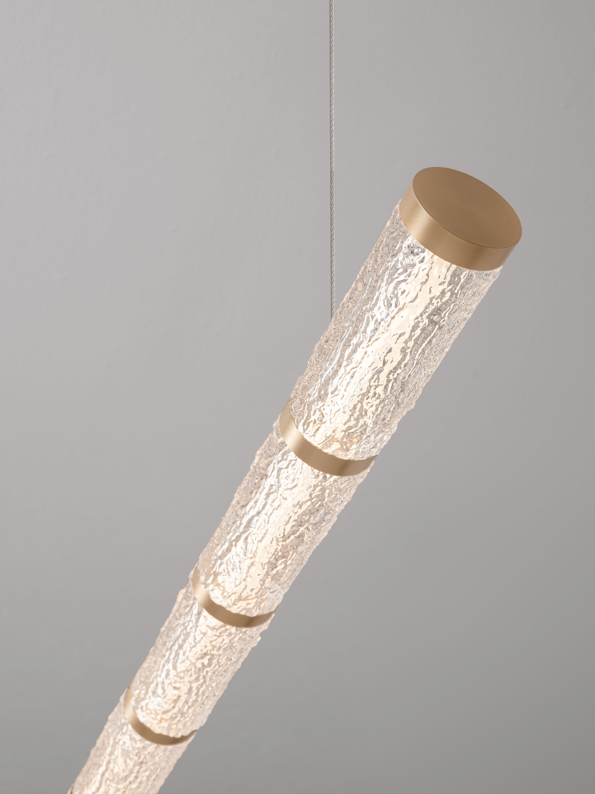 DECORO | L 128 W 6 H 174 cm | 38 W | 3000 K | 2847 lm | IP20 | Ορείχαλκος Χρυσός | Ατσάλι/Αλουμίνιο/Ακρυλικό/Σιλικόνη
