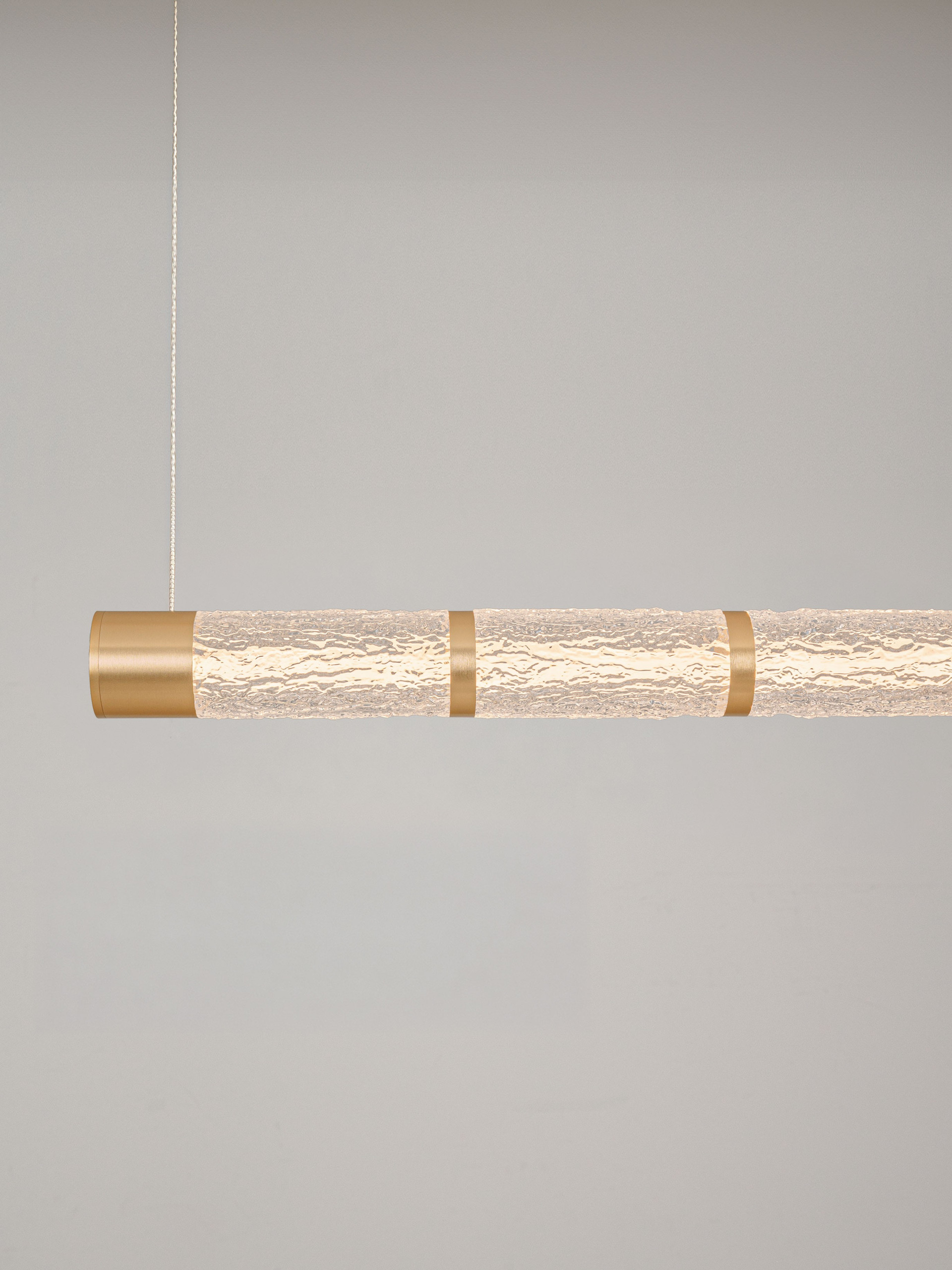 DECORO | L 128 W 6 H 174 cm | 38 W | 3000 K | 2847 lm | IP20 | Ορείχαλκος Χρυσός | Ατσάλι/Αλουμίνιο/Ακρυλικό/Σιλικόνη
