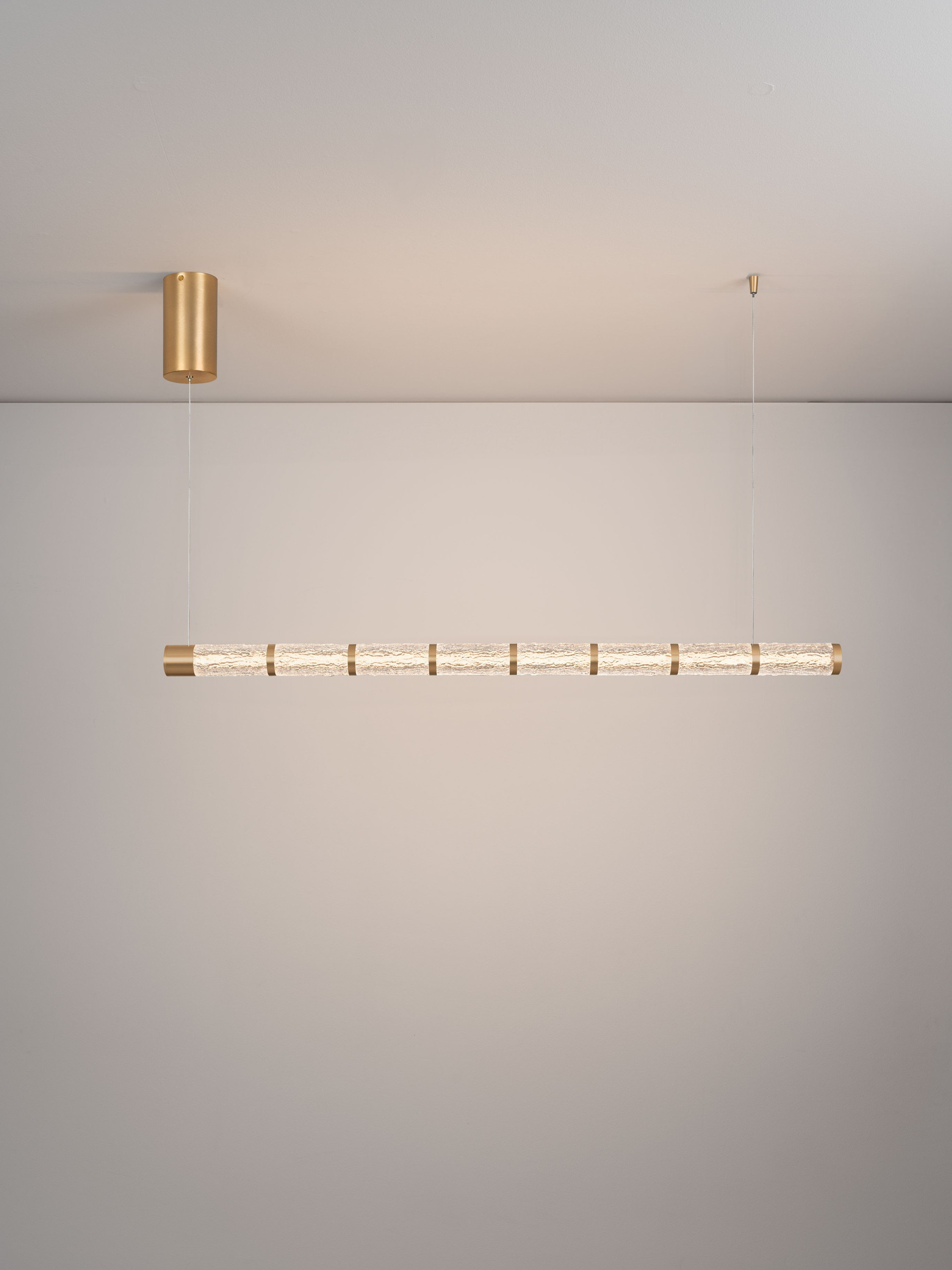 DECORO | L 128 W 6 H 174 cm | 38 W | 3000 K | 2847 lm | IP20 | Ορείχαλκος Χρυσός | Ατσάλι/Αλουμίνιο/Ακρυλικό/Σιλικόνη