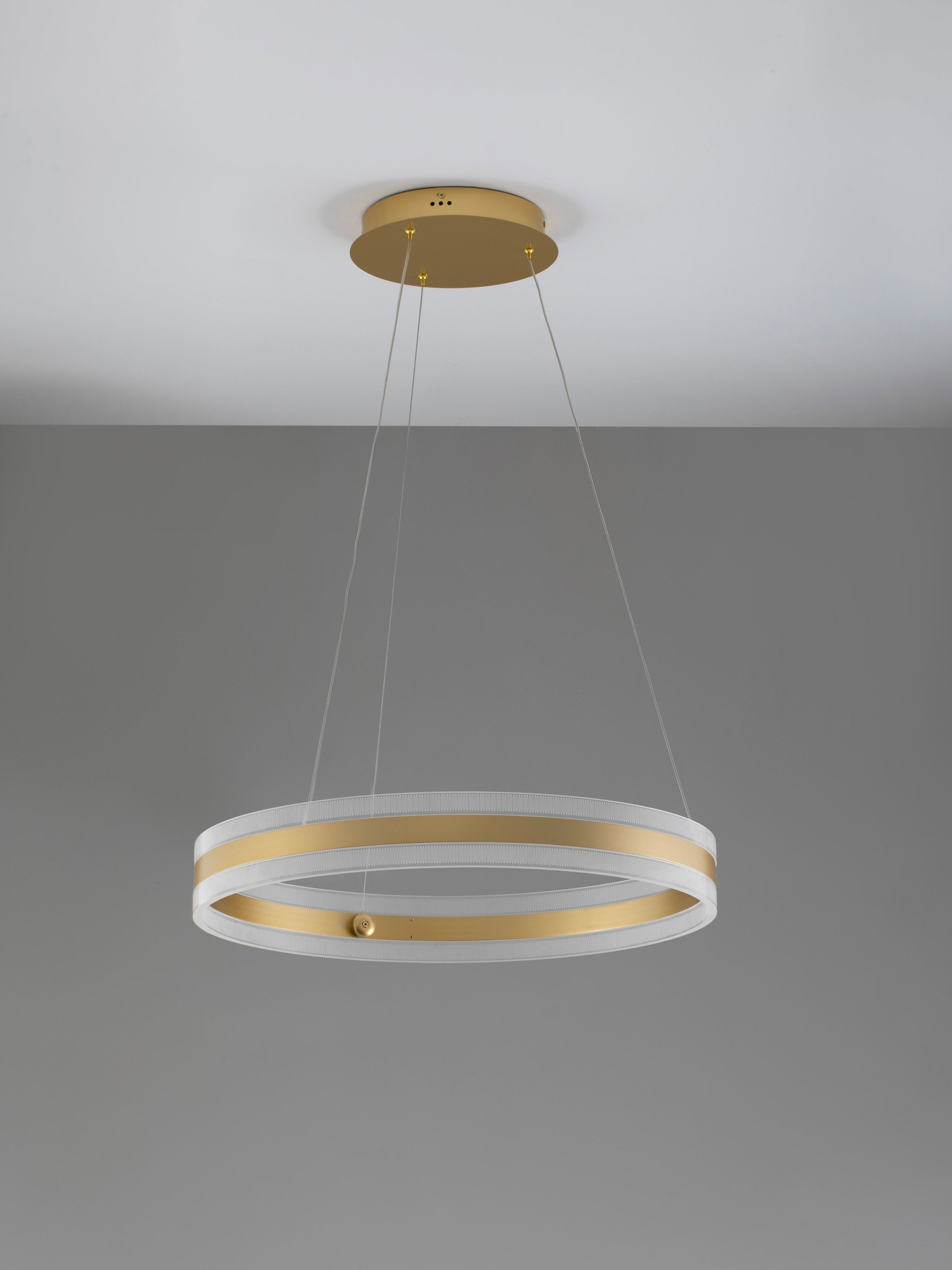 AGOS | H 150 D 60 cm | 75 W | 3000 K | 2947 lm | IP20 | Gold | Aluminum/Acrylic