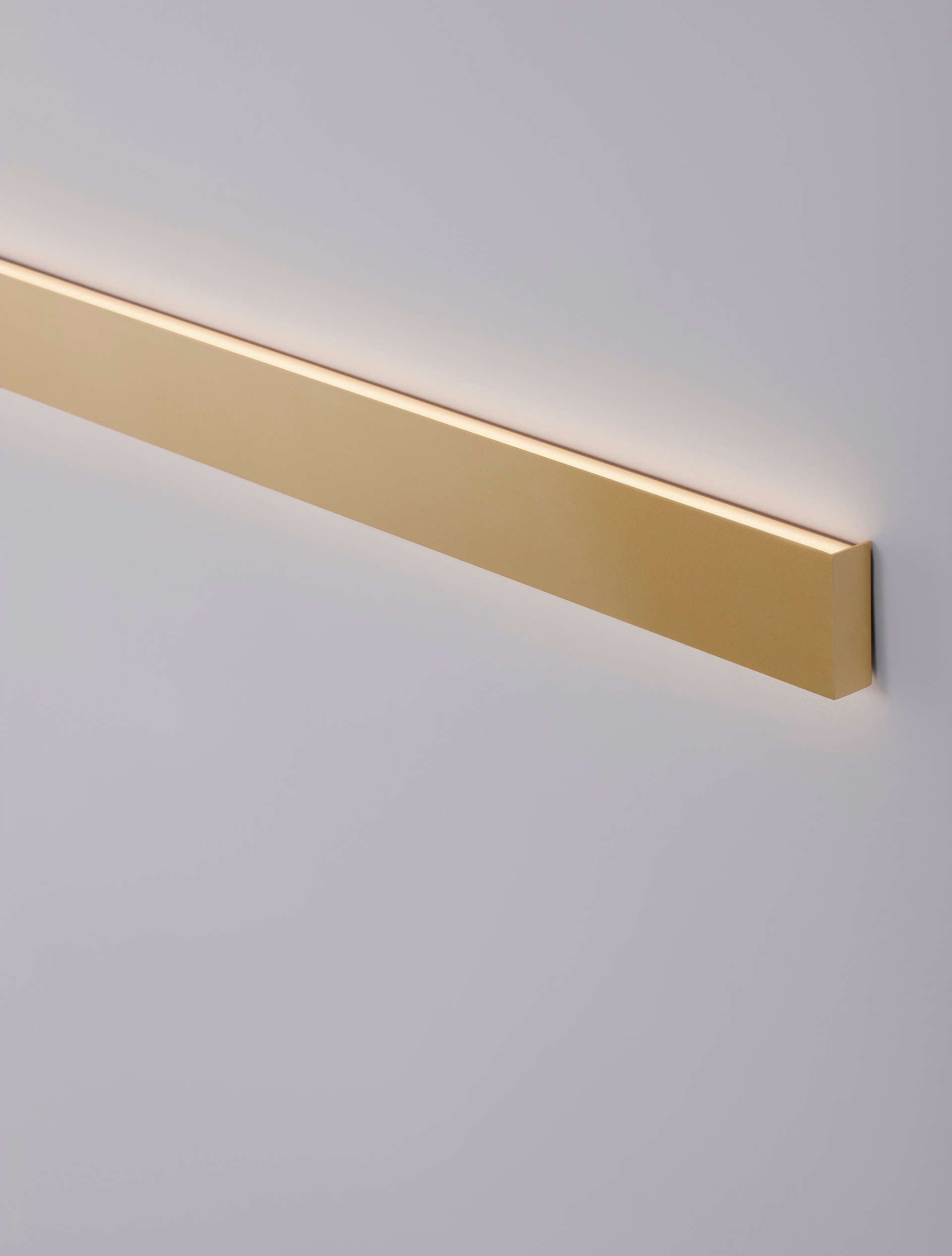 SELINE | L 90 W 2.7 H 7.5 cm | 36 W | 3000 K | 2614 lm | IP44 | Gold | Aluminium