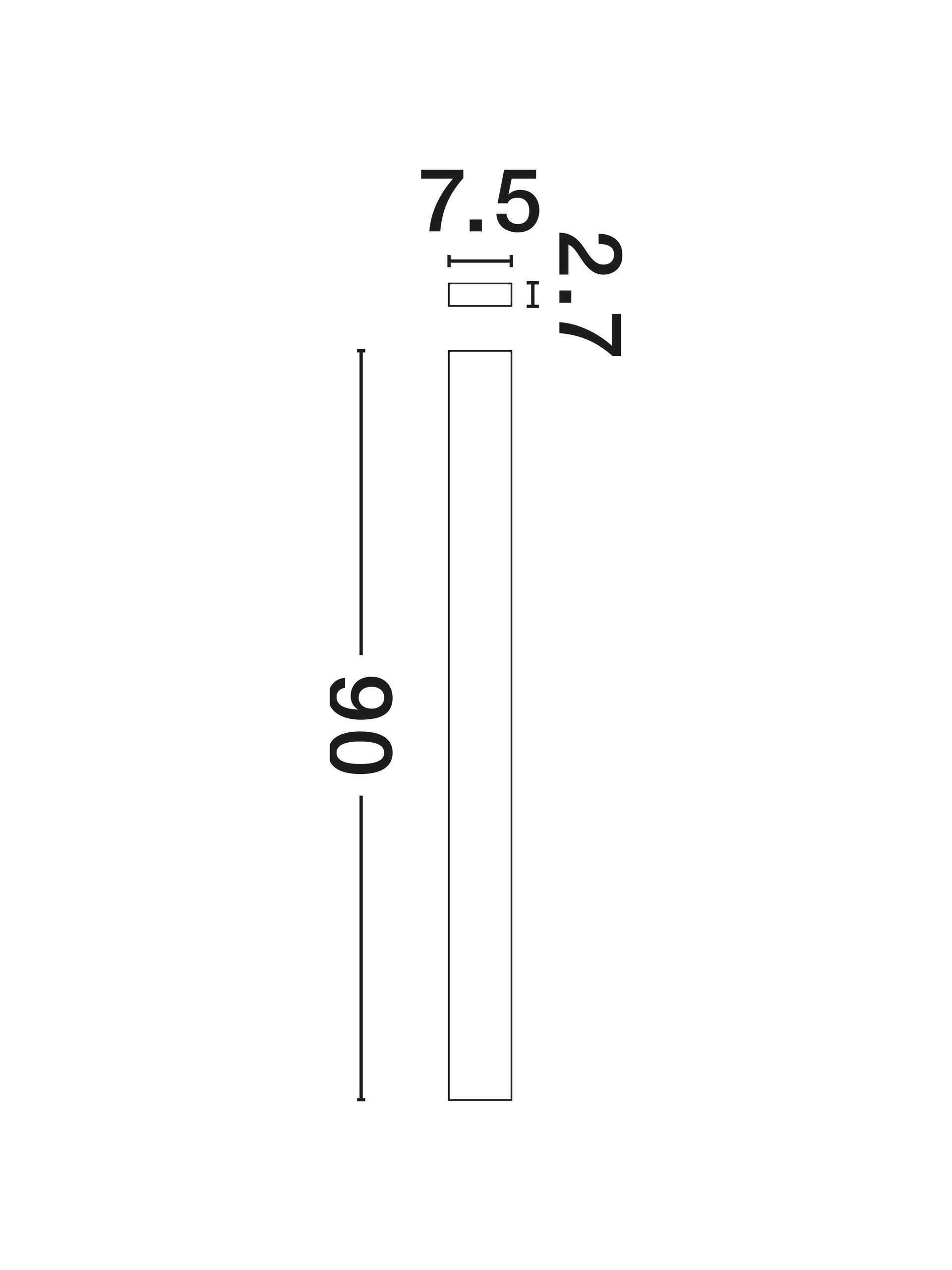 SELINE | L 90 W 2.7 H 7.5 cm | 36 W | 3000 K | 2614 lm | IP44 | Weiß | Aluminium