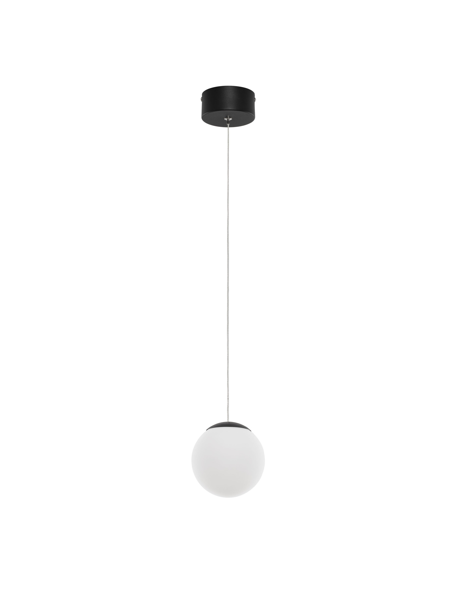 NUVOLE | H 150 D 13 cm | 8 W | 3000 K | 400 lm | IP20 | Schwarz/Weiß | Glas/Aluminium