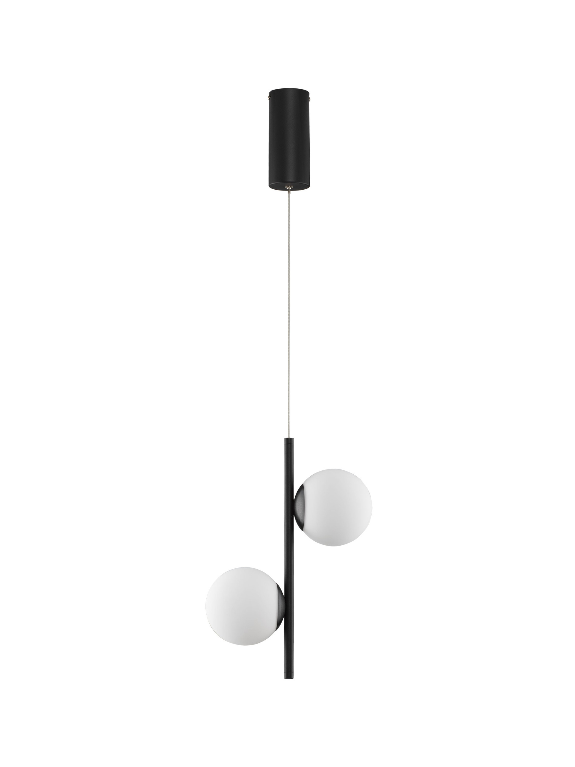 NUVOLE | L 28.5 W 13 H 150 cm | 16 W | 3000 K | 800 lm | IP20 | Nero/Bianco | Vetro/Alluminio
